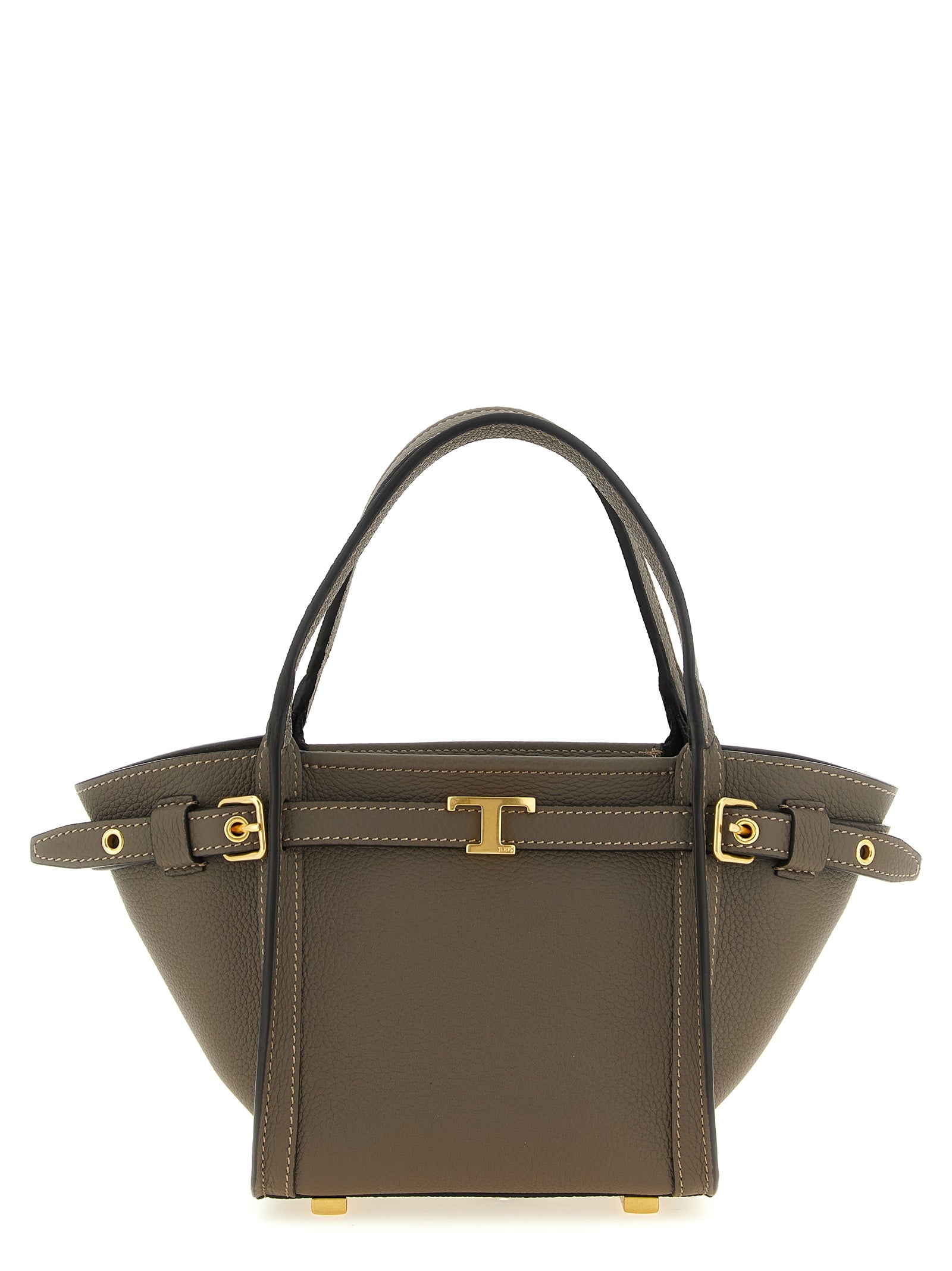 Tod's Gray Calfskin Tote Bag Tod's