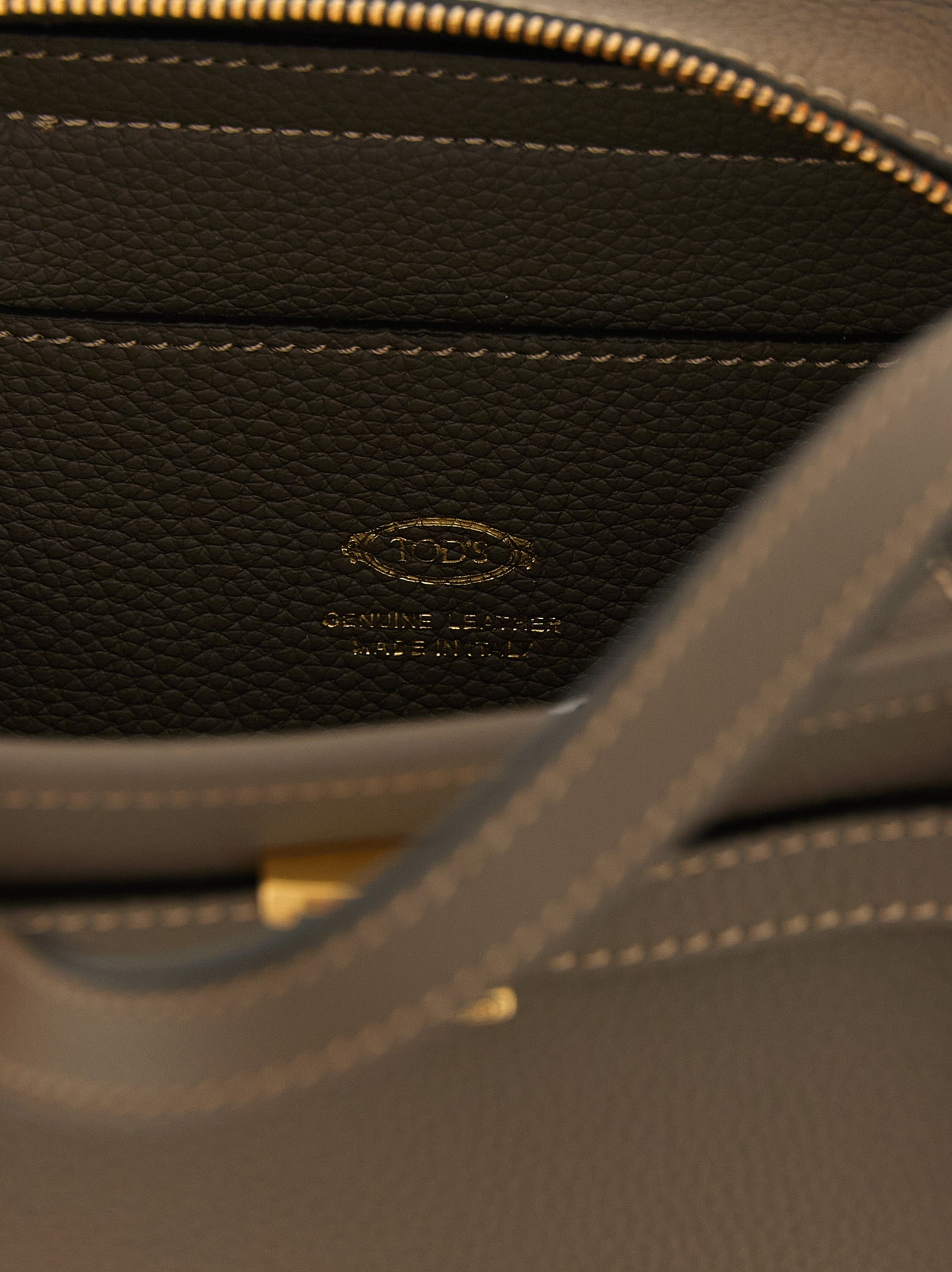Tod's Gray Calfskin Tote Bag Tod's