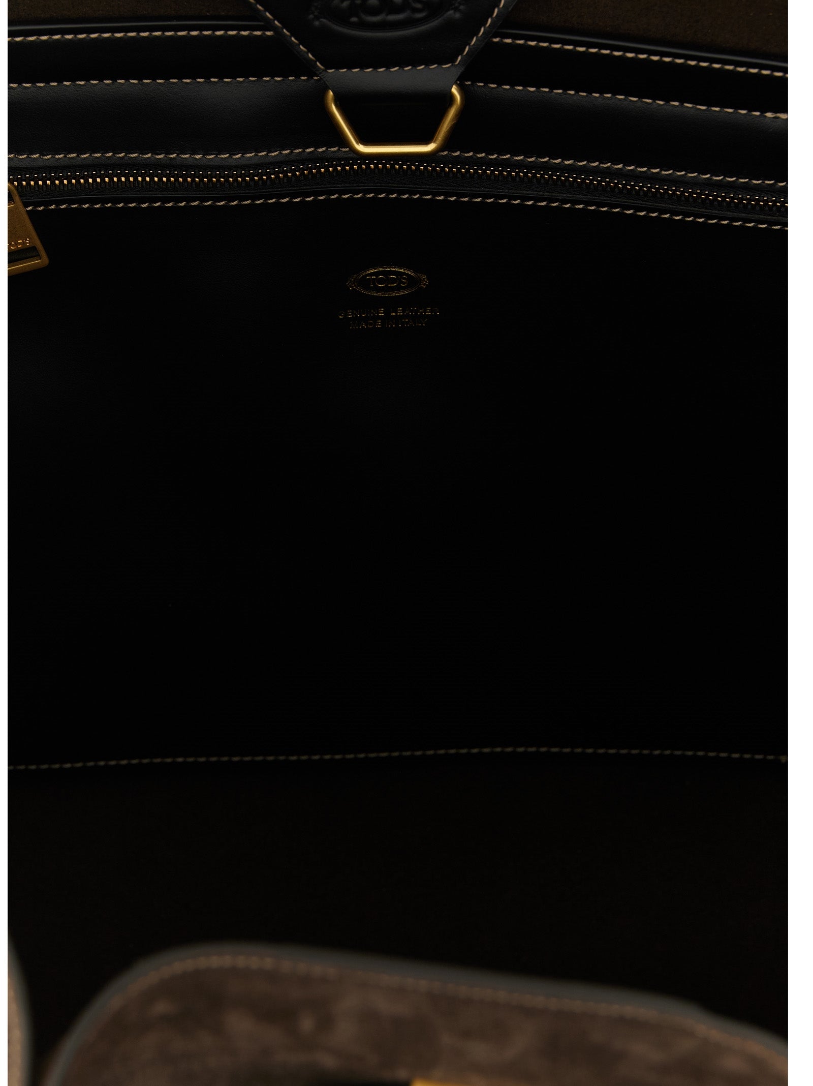 Tod's Brown Calfskin Tote Bag Tod's