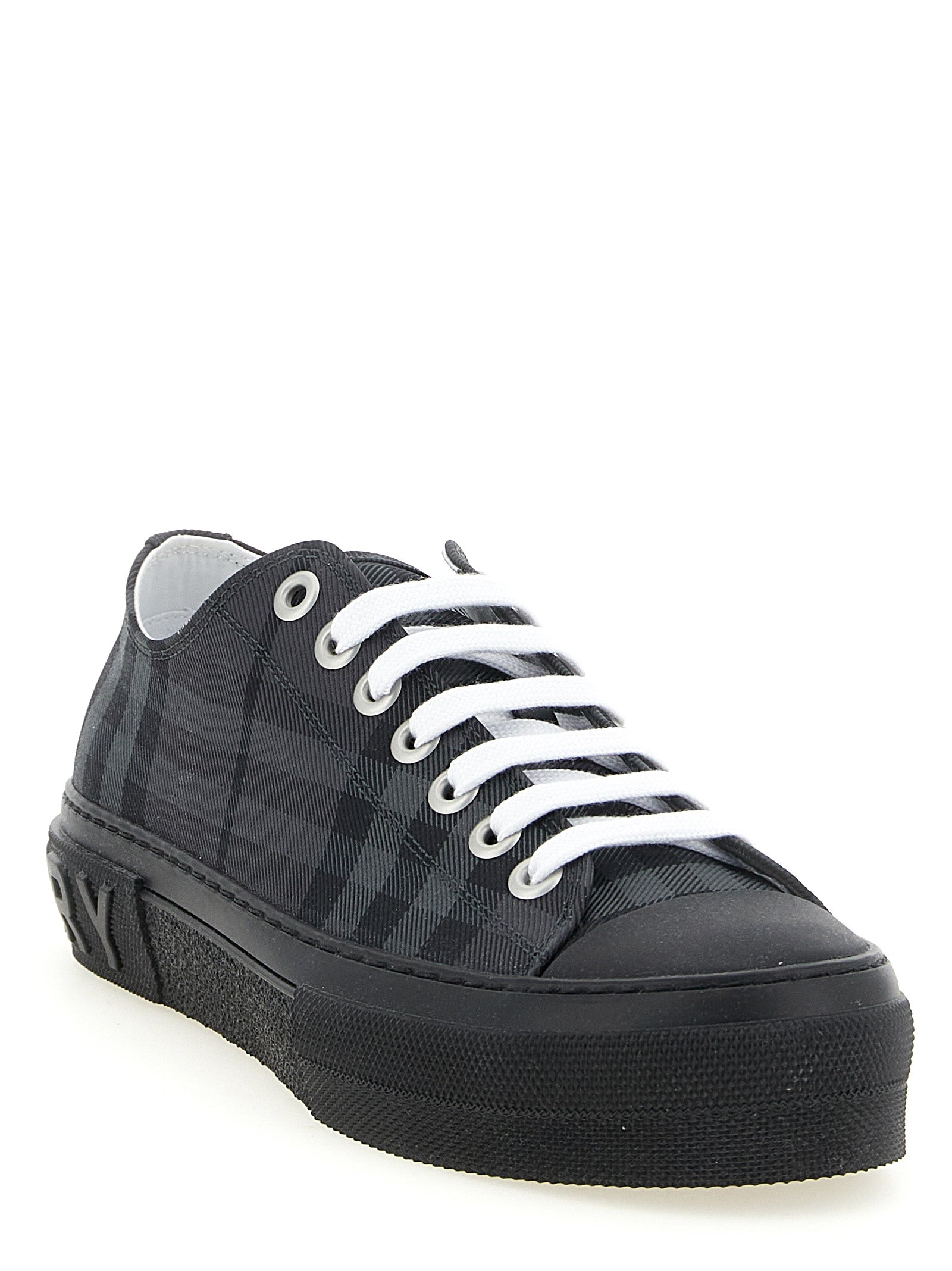 Burberry Gray Polyamide Low Top Sneakers Burberry