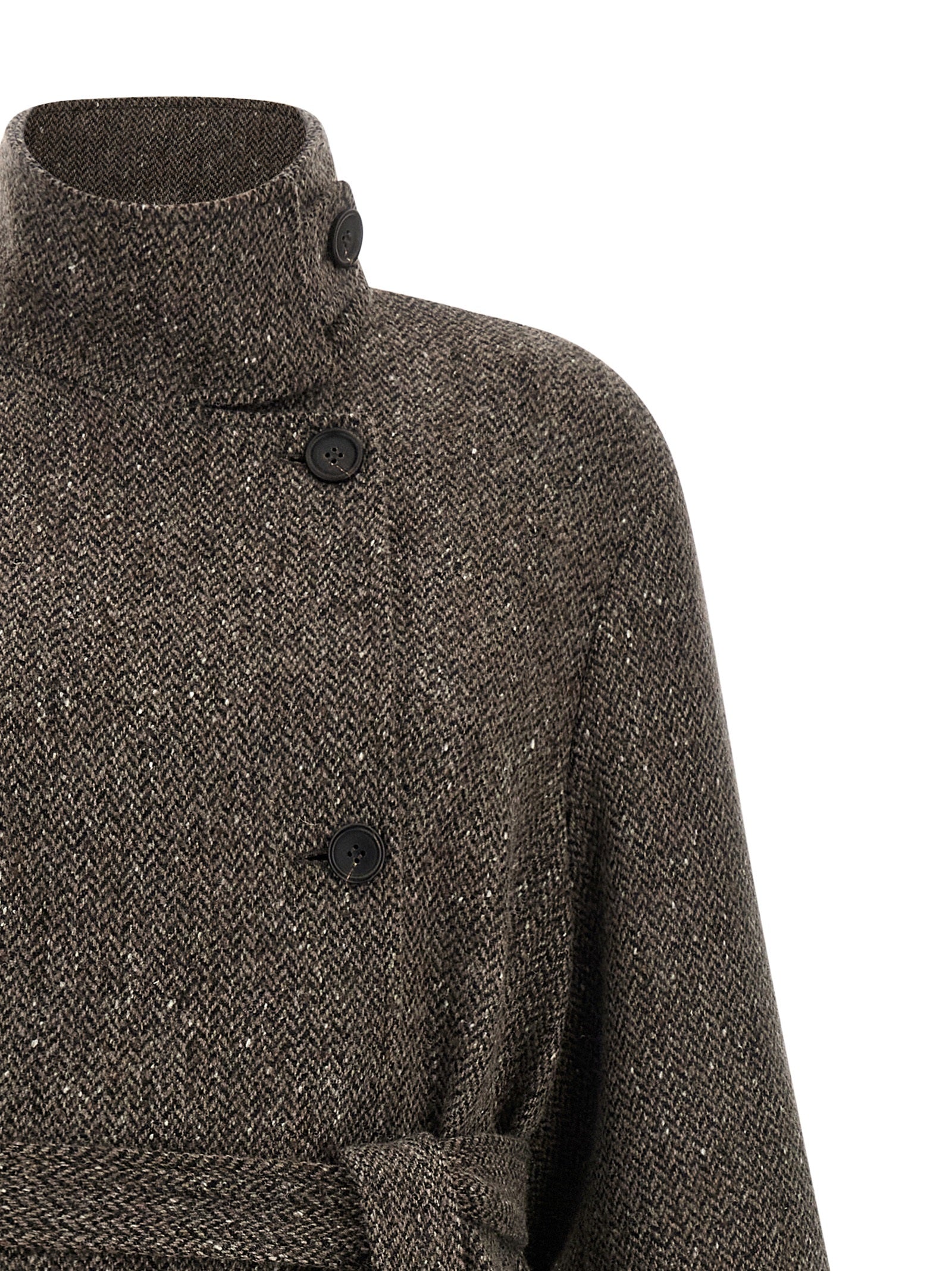 Brunello Cucinelli Brown Virgin Wool Coat Brunello Cucinelli