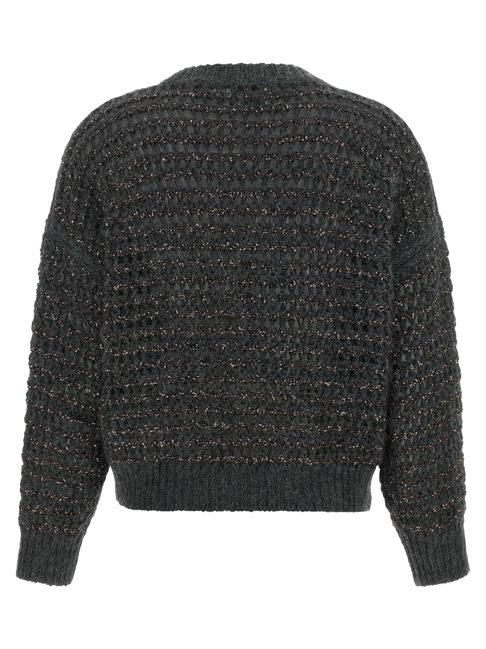 Brunello Cucinelli Gray Elastane Cardigan Brunello Cucinelli