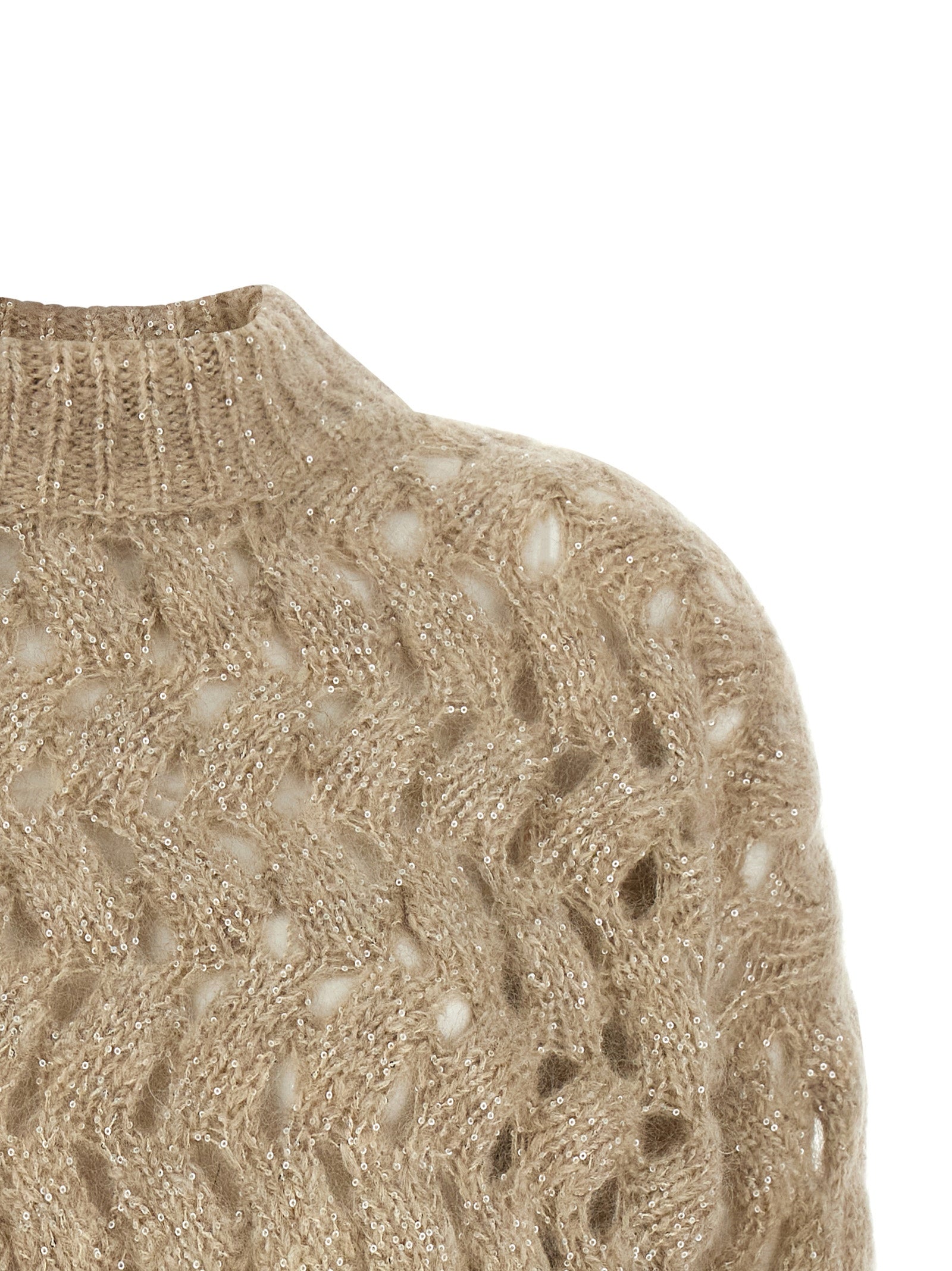 Brunello Cucinelli Beige Wool Cardigan Brunello Cucinelli