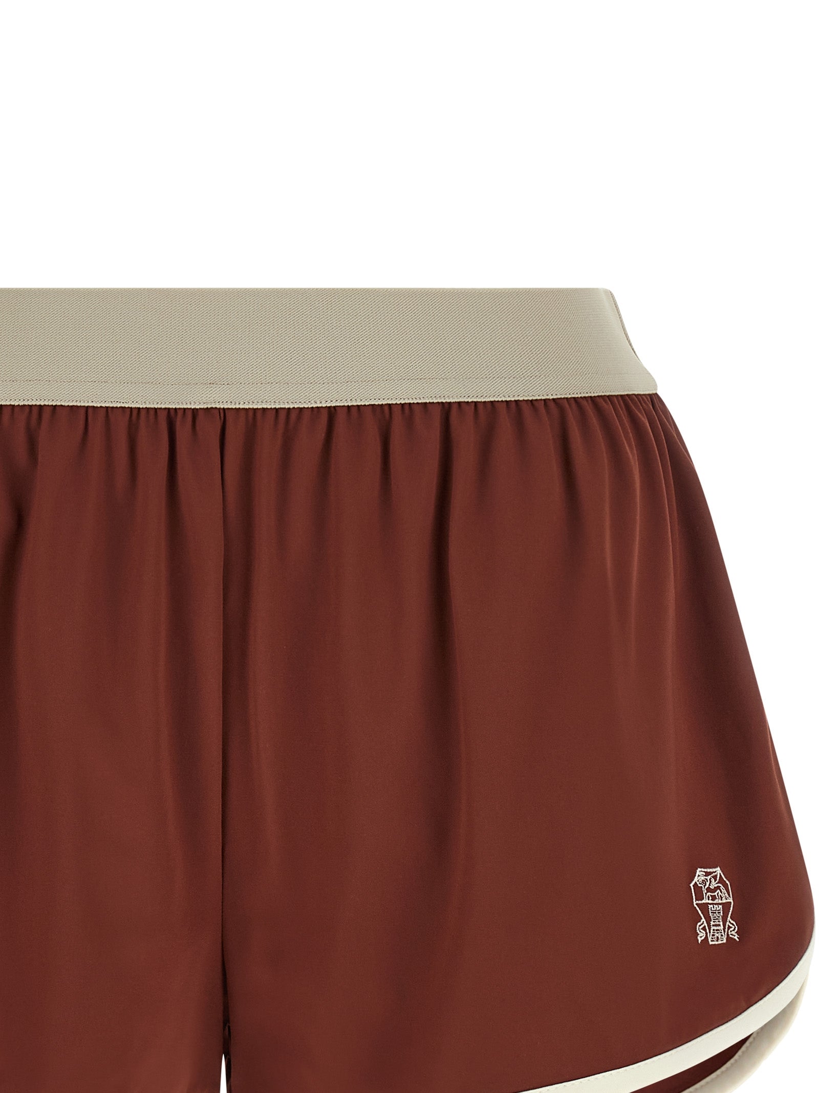 Brunello Cucinelli Bordeaux Polyamide Bermuda Shorts Brunello Cucinelli
