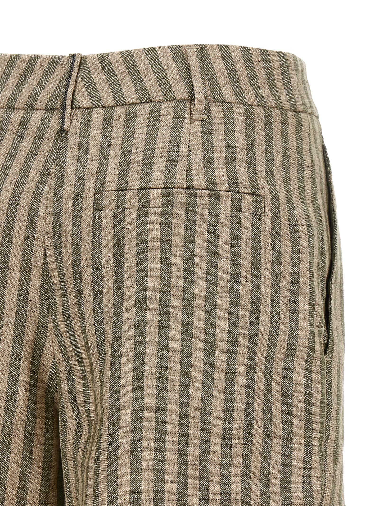 Brunello Cucinelli Bicolor Linen Bermuda Shorts Brunello Cucinelli