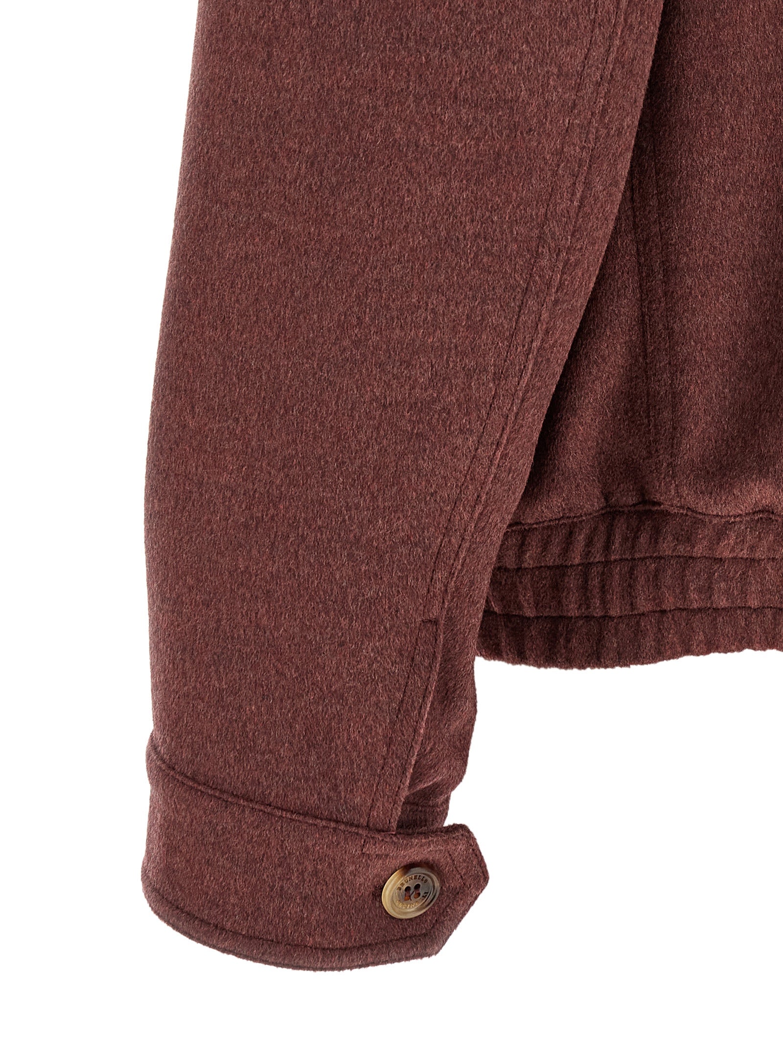 Brunello Cucinelli Bordeaux Virgin Wool Bomber Brunello Cucinelli