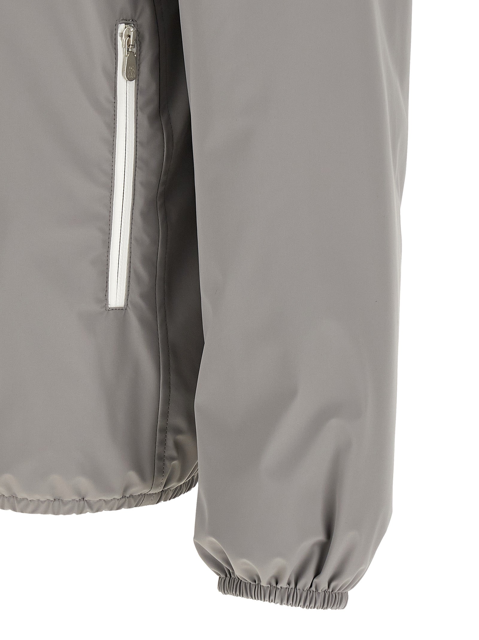 Brunello Cucinelli Gray Polyamide Shell Jacket Brunello Cucinelli
