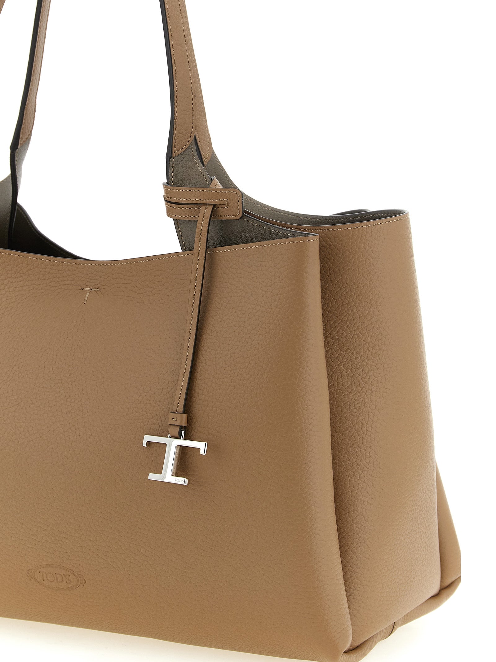 Tod's Brown Calfskin Tote Bag Tod's