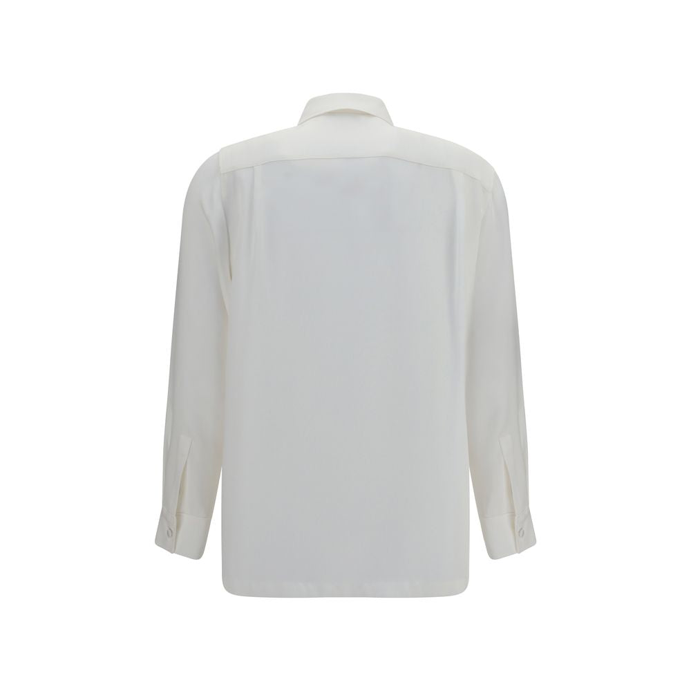 Max Mara White Silk Dress Shirt Max Mara