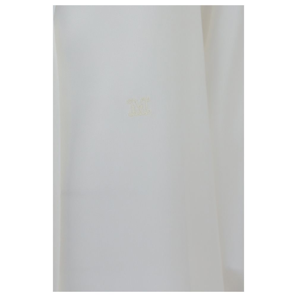 Max Mara White Silk Dress Shirt Max Mara