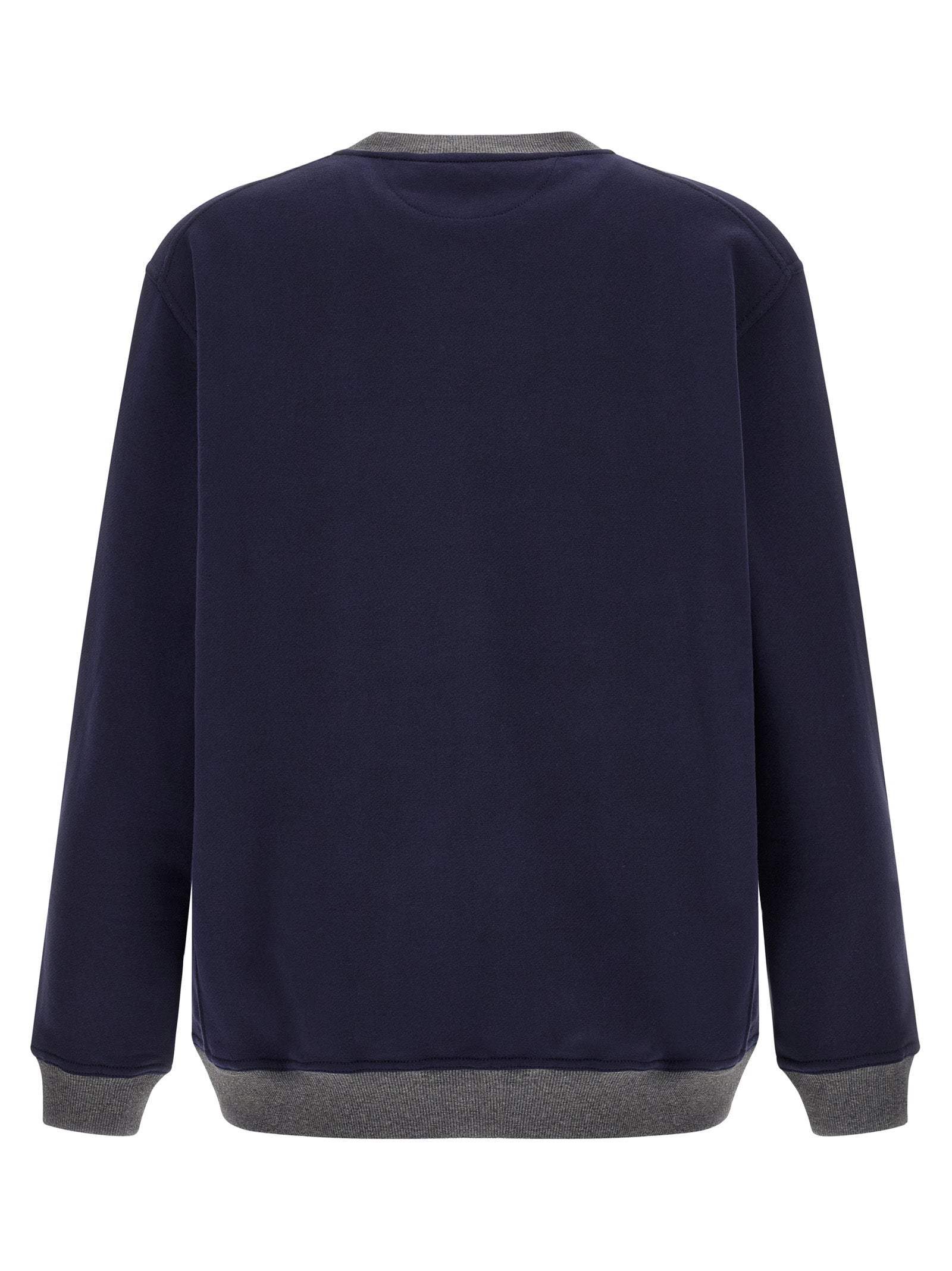 Brunello Cucinelli Blue Cotton Sweatshirt Brunello Cucinelli