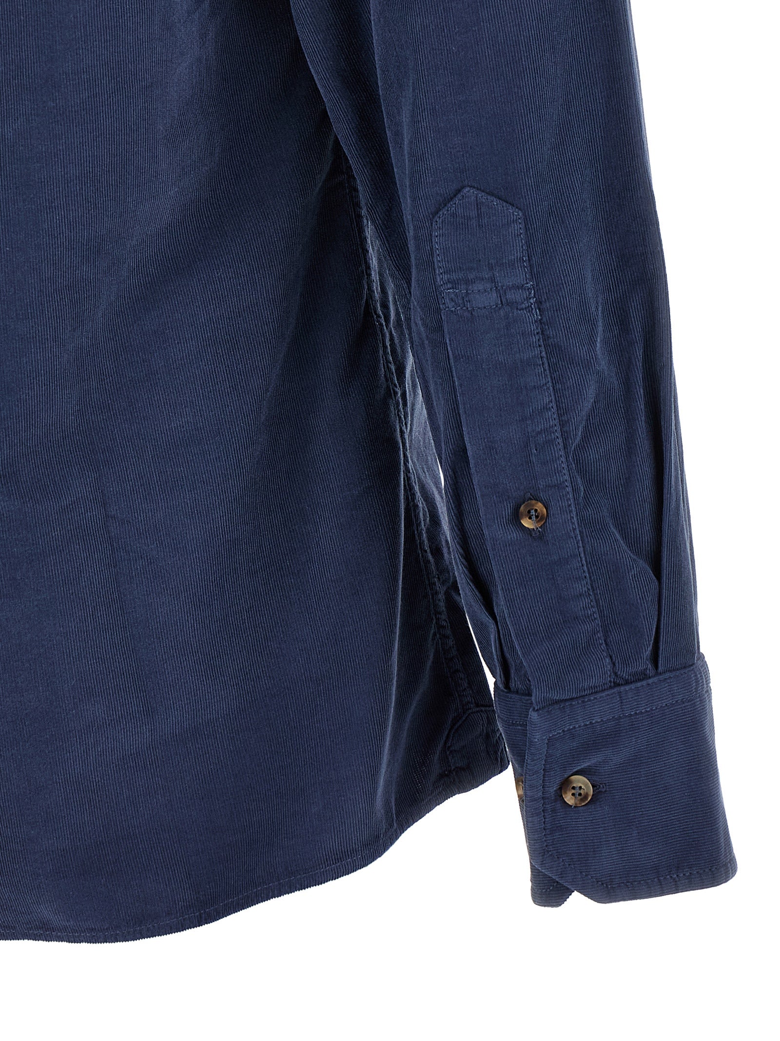 Brunello Cucinelli Blue Cotton Blouse Brunello Cucinelli
