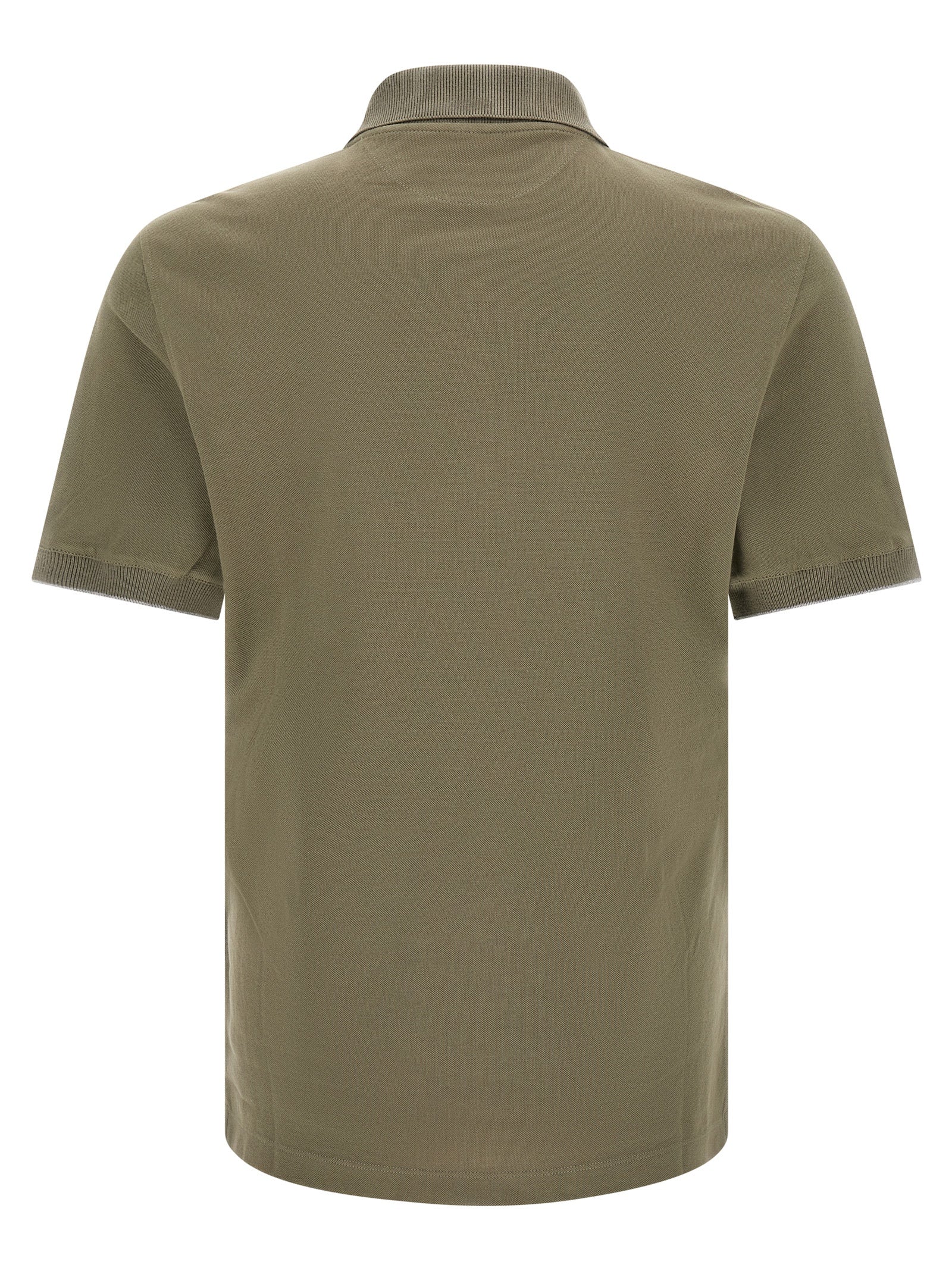 Brunello Cucinelli Bicolor Cotton Polo Shirt Brunello Cucinelli