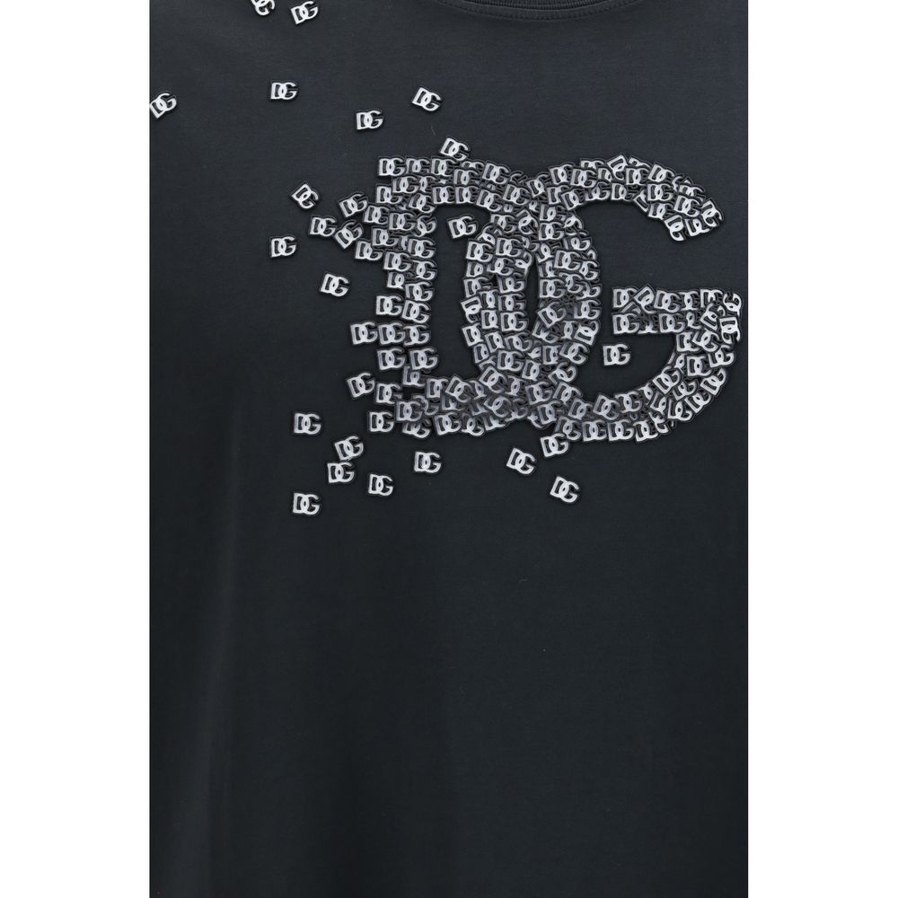 Dolce & Gabbana Black Cotton T-Shirt Dolce & Gabbana