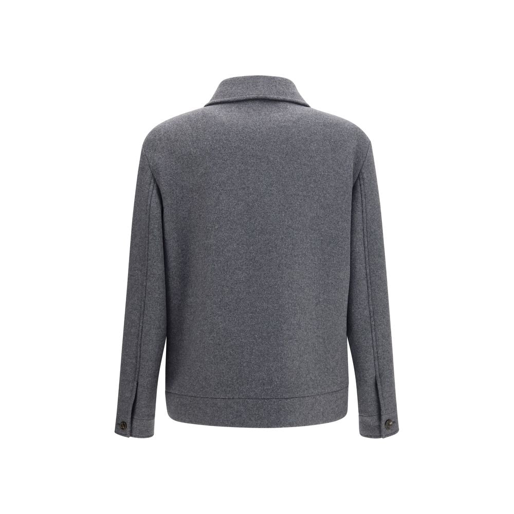 Valentino Garavani Gray Wool Oves Aries Jacket Valentino Garavani