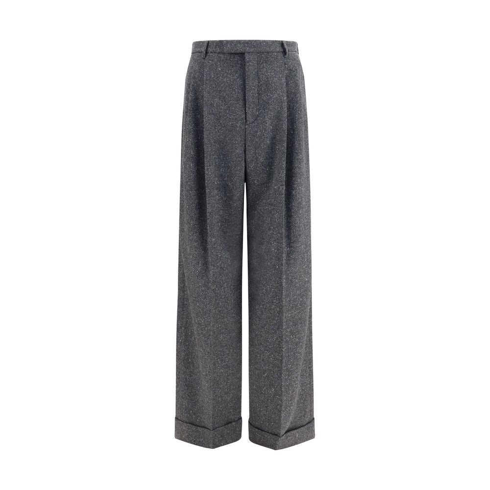 Valentino Garavani Gray Wool Oves Aries Pants Valentino Garavani