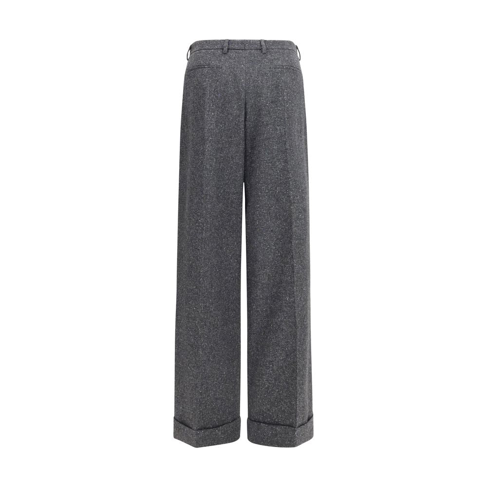 Valentino Garavani Gray Wool Oves Aries Pants Valentino Garavani