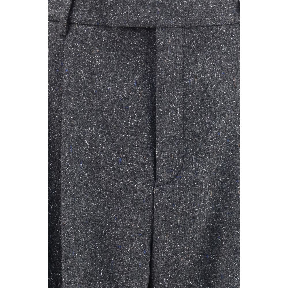 Valentino Garavani Gray Wool Oves Aries Pants Valentino Garavani