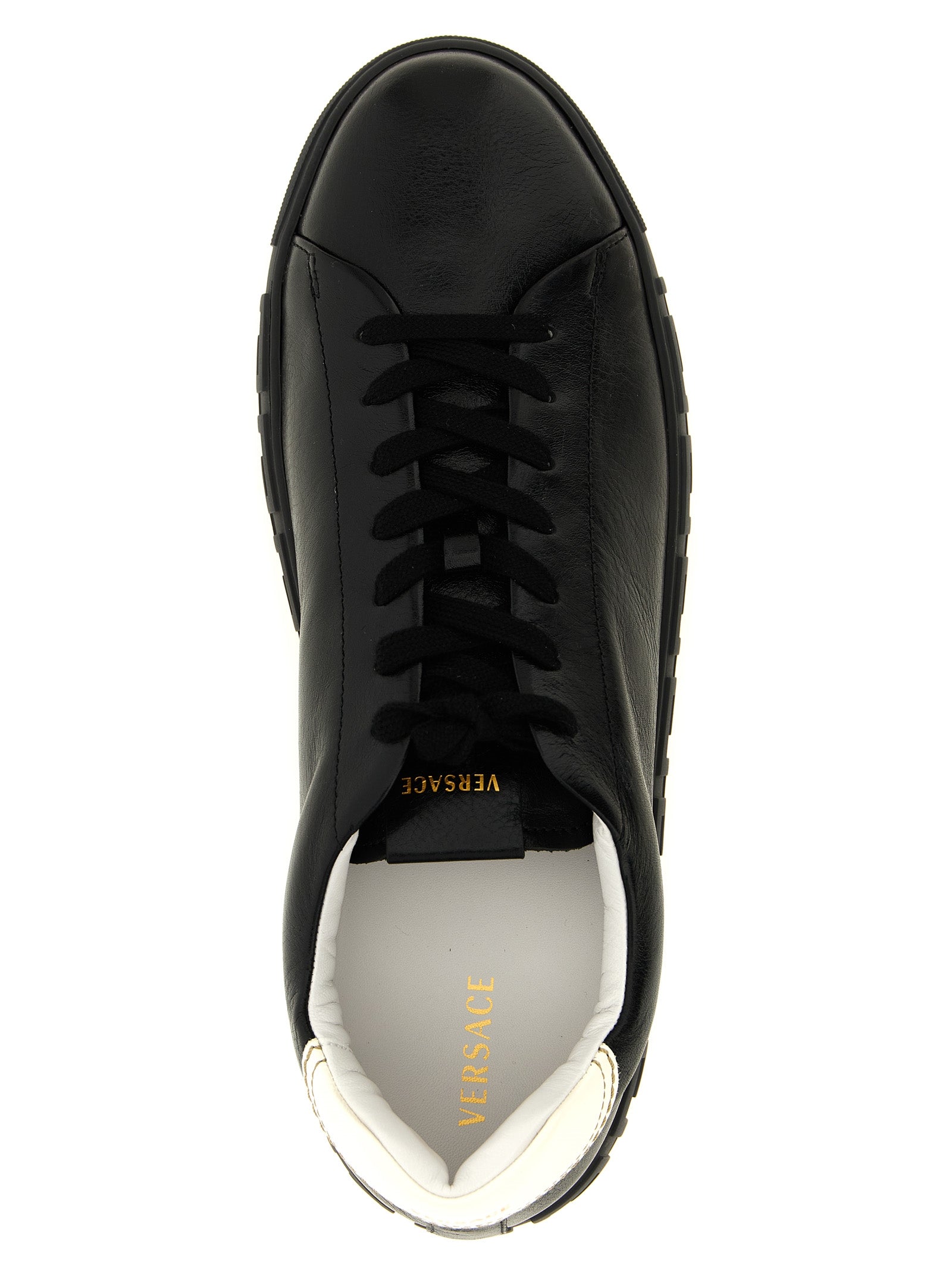 Versace Bicolor Calfskin Low Top Sneakers Versace