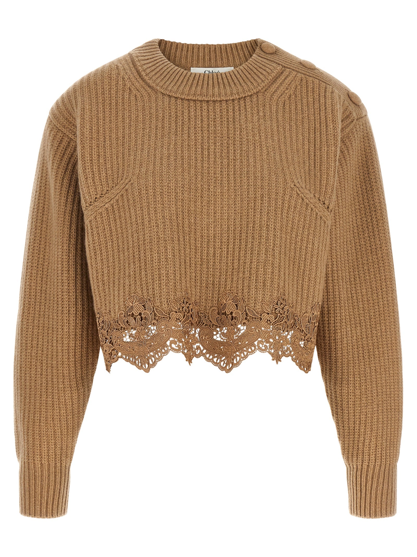 Chloé Beige Wool Cardigan Chloé