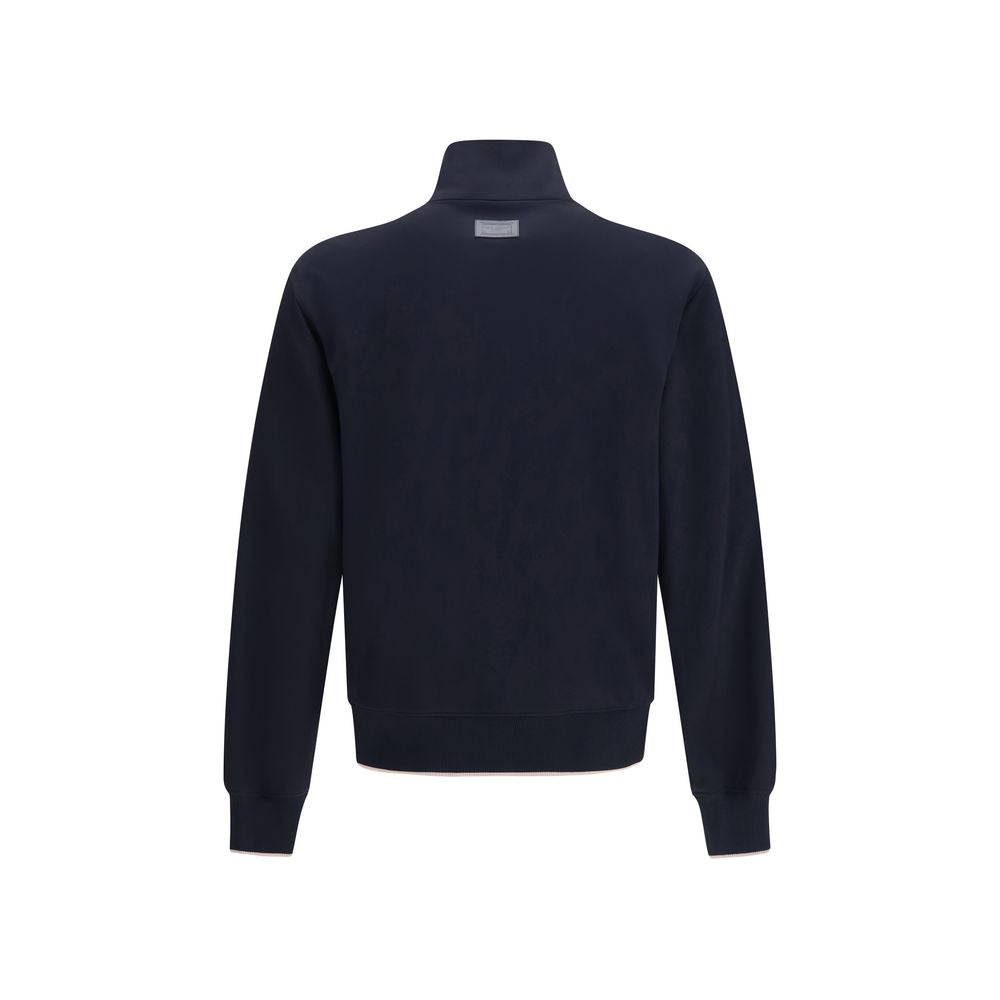 Dolce & Gabbana Blue Polyamide Full-Length Jacket Dolce & Gabbana