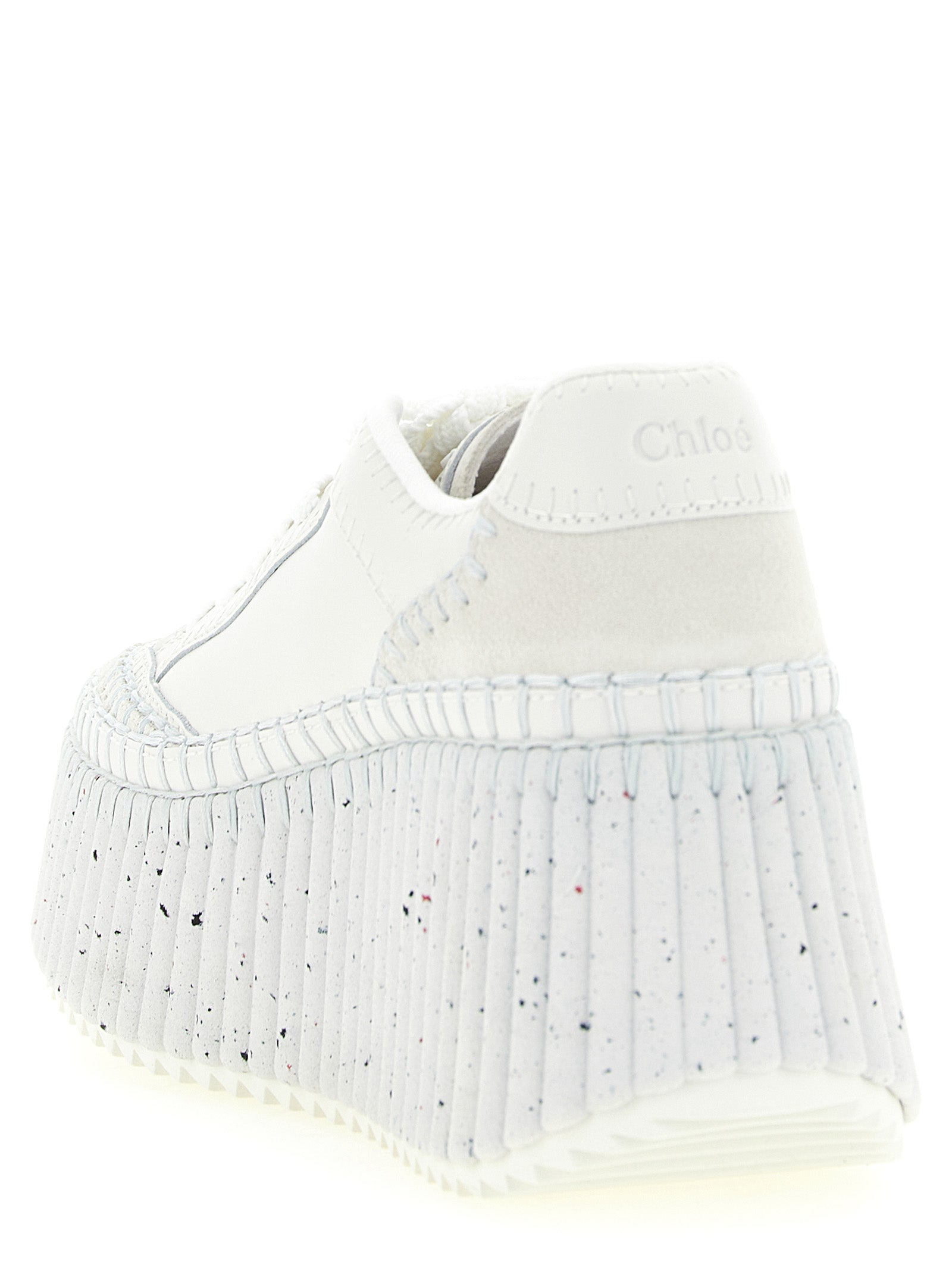 Chloé White Polyester Wedge Sandals Chloé