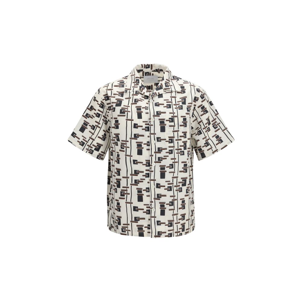 Prada Beige Cotton Pattern Shirt Prada