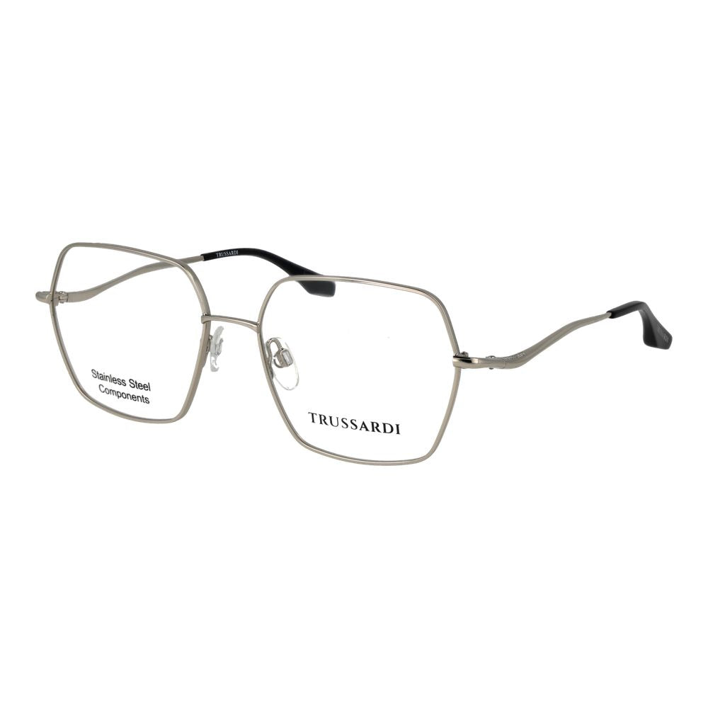 Trussardi Silver Stainless Steel Glasses (Frames) Trussardi