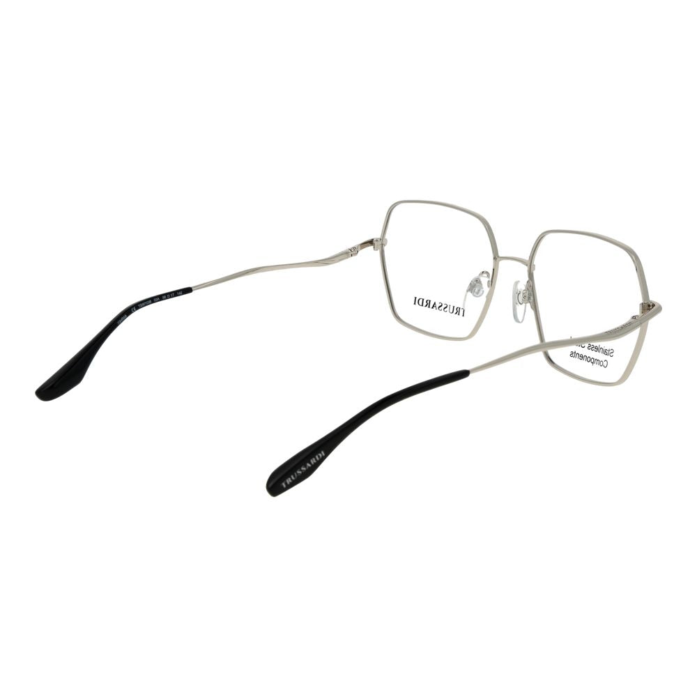 Trussardi Silver Stainless Steel Glasses (Frames) Trussardi