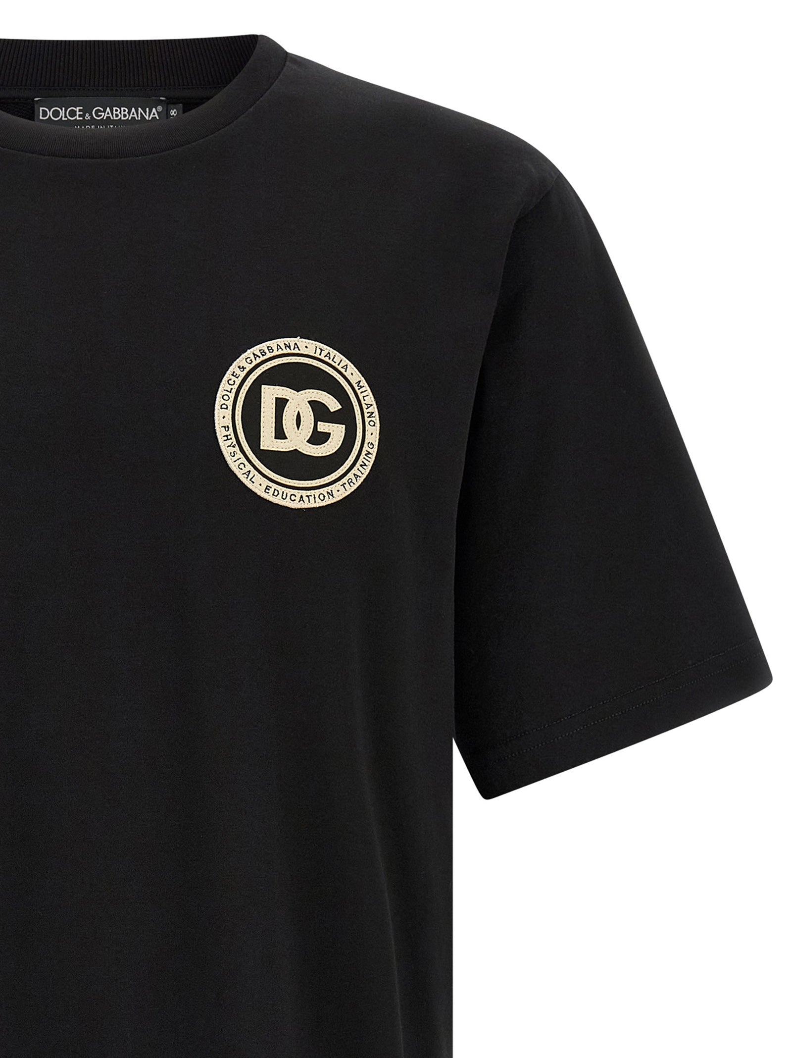 Dolce & Gabbana Black Cotton T-Shirt Dolce & Gabbana