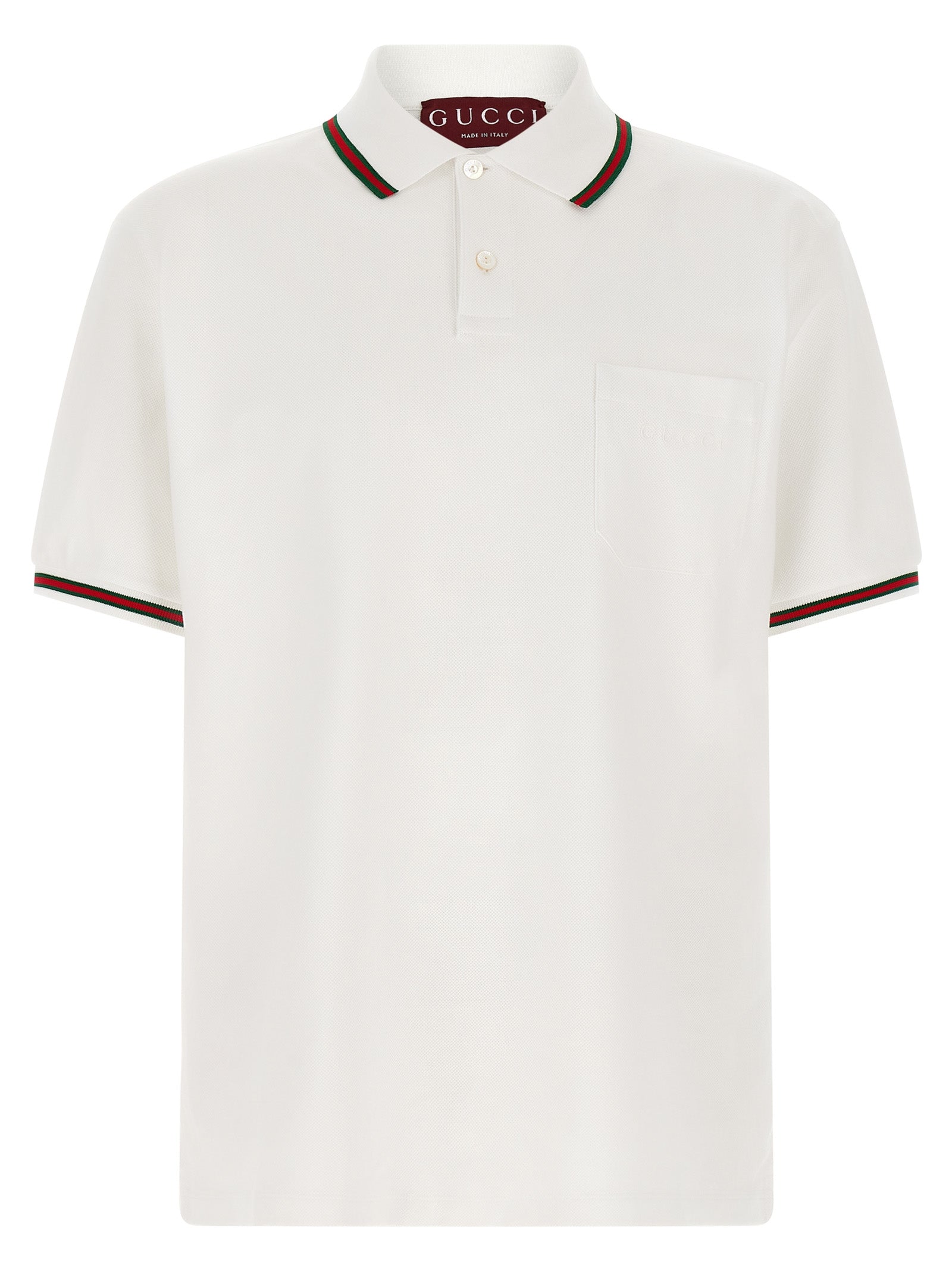 Gucci White Cotton Polo Shirt Gucci