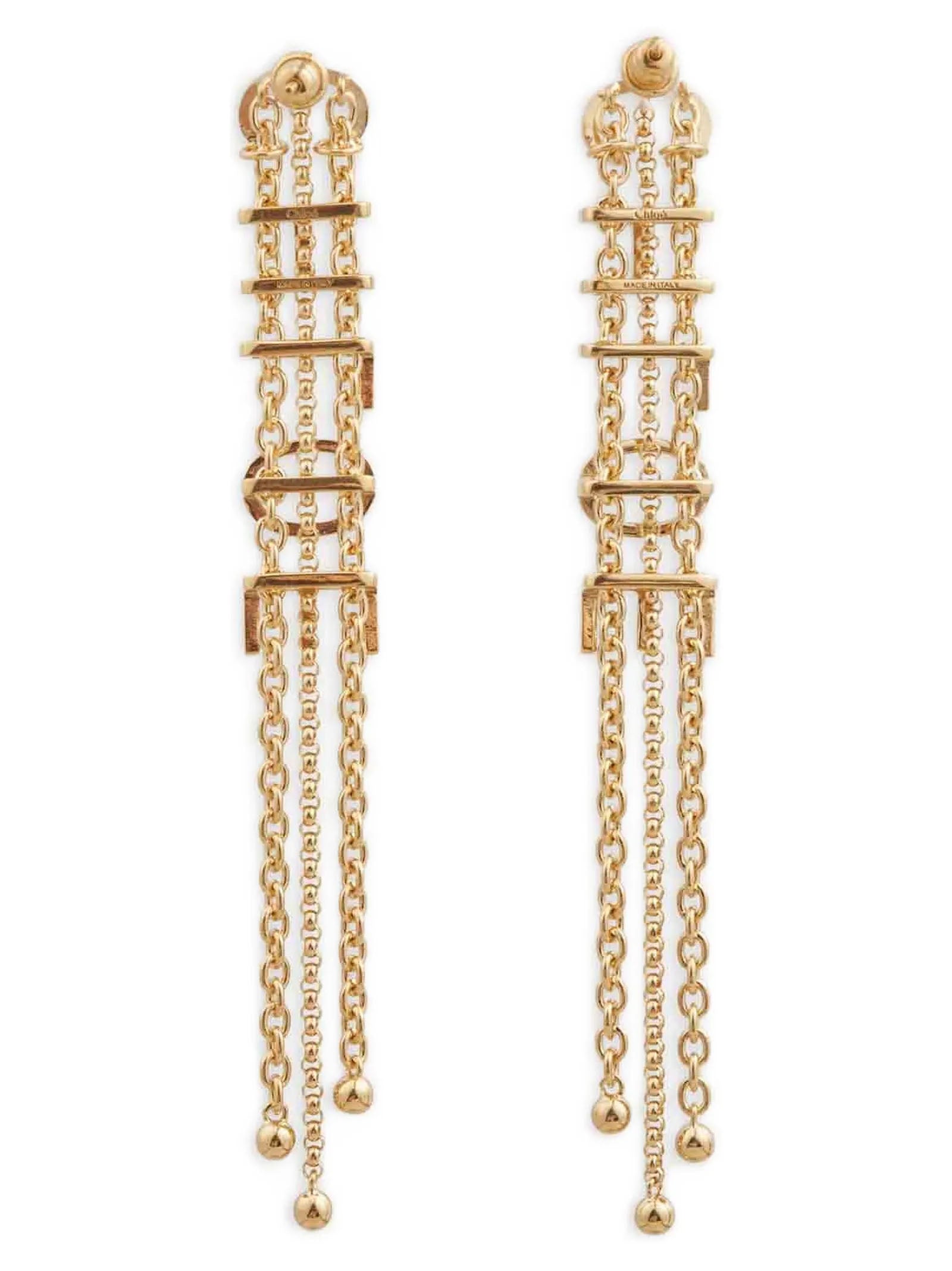 Chloé Gold Brass Earrings Chloé