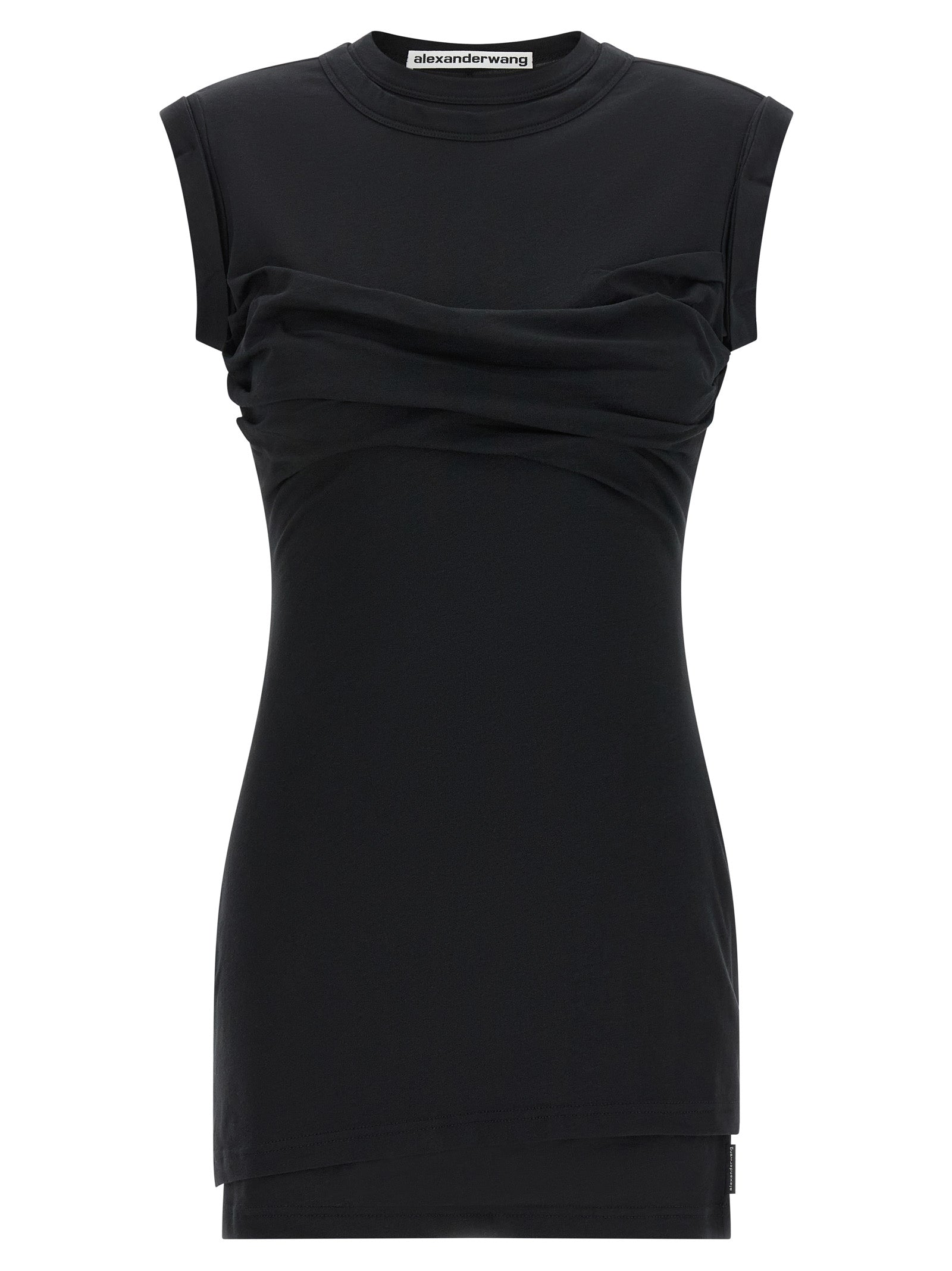Alexander Wang Black Cotton Short Dress Alexander Wang