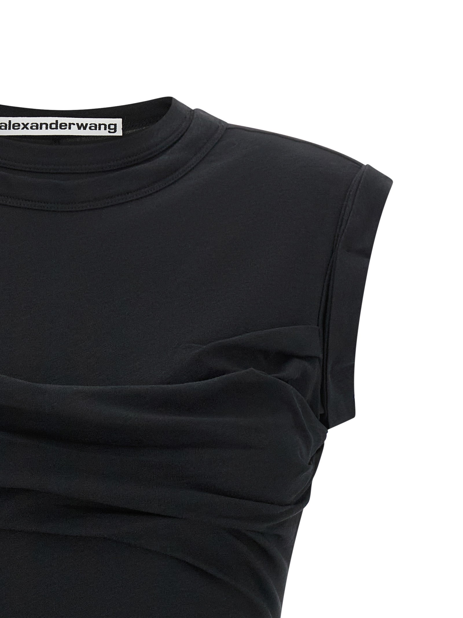 Alexander Wang Black Cotton Short Dress Alexander Wang