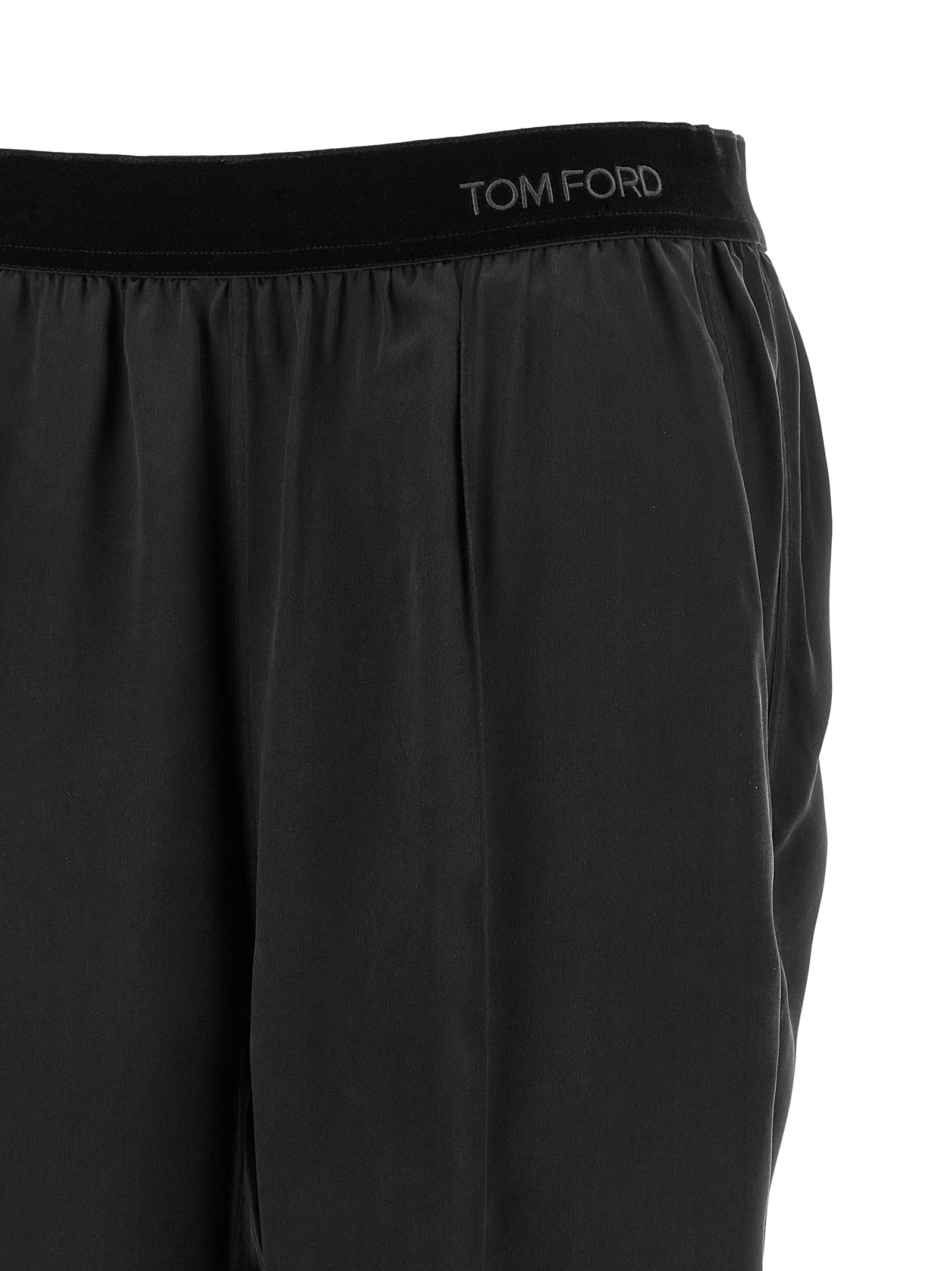Tom Ford Black Silk Bottoms Sleepwear Tom Ford