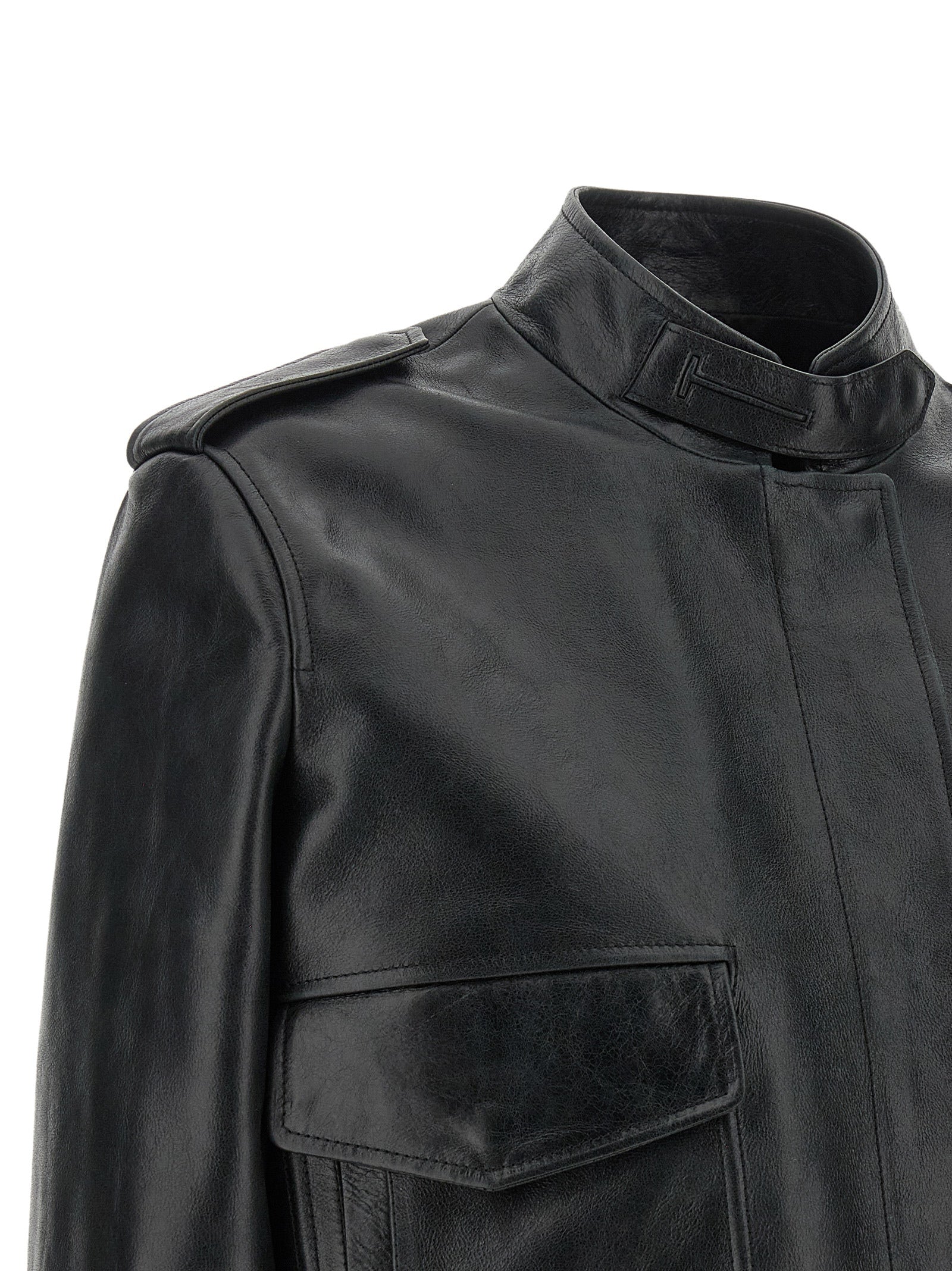 Tom Ford Black Lamb Leather Leather Jacket Tom Ford