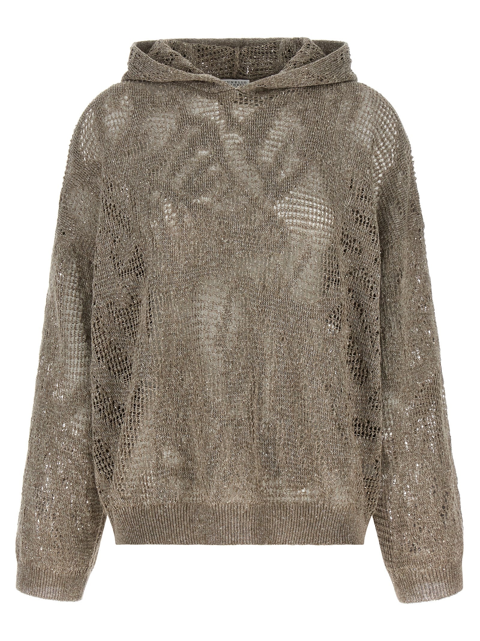 Brunello Cucinelli Brown Linen Cardigan Brunello Cucinelli