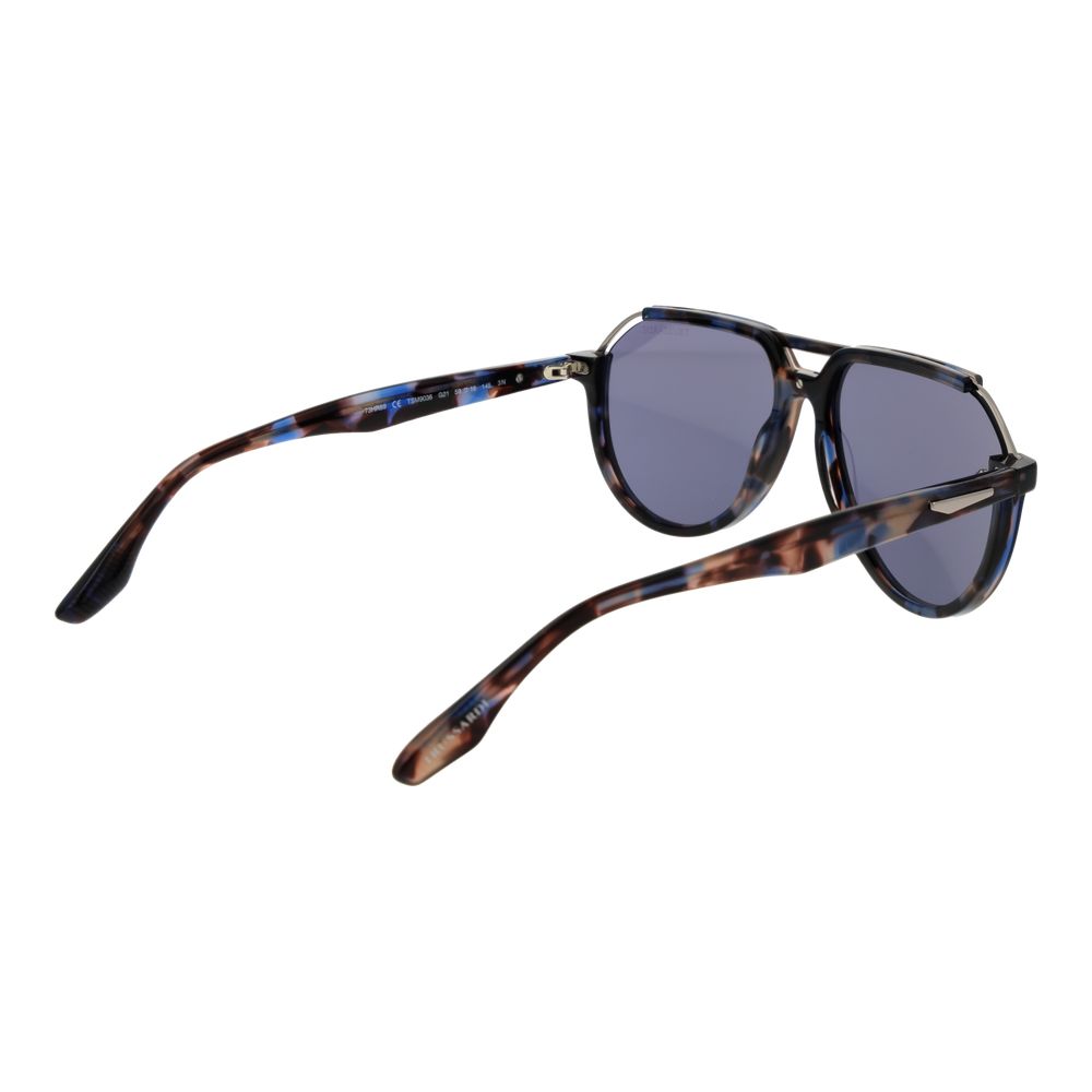 Trussardi Brown Acetate & Stainless Steel Sunglasses Trussardi
