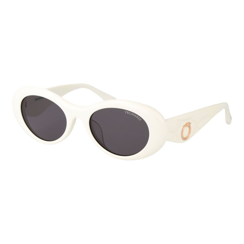 Trussardi White Acetate Sunglasses Trussardi