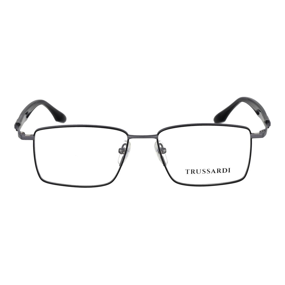 Trussardi Gray Stainless Steel Glasses (Frames) Trussardi
