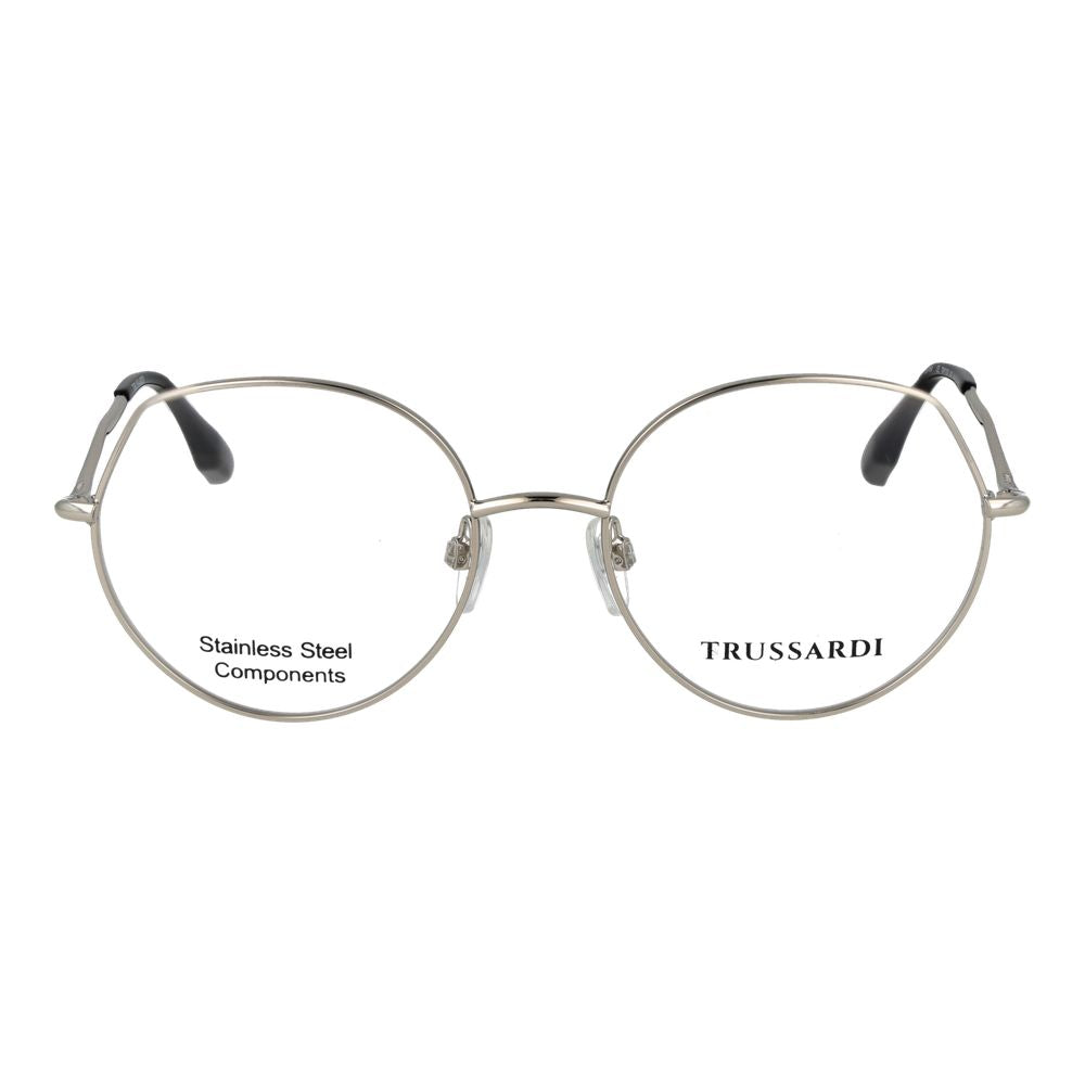Trussardi Silver Stainless Steel Glasses (Frames) Trussardi