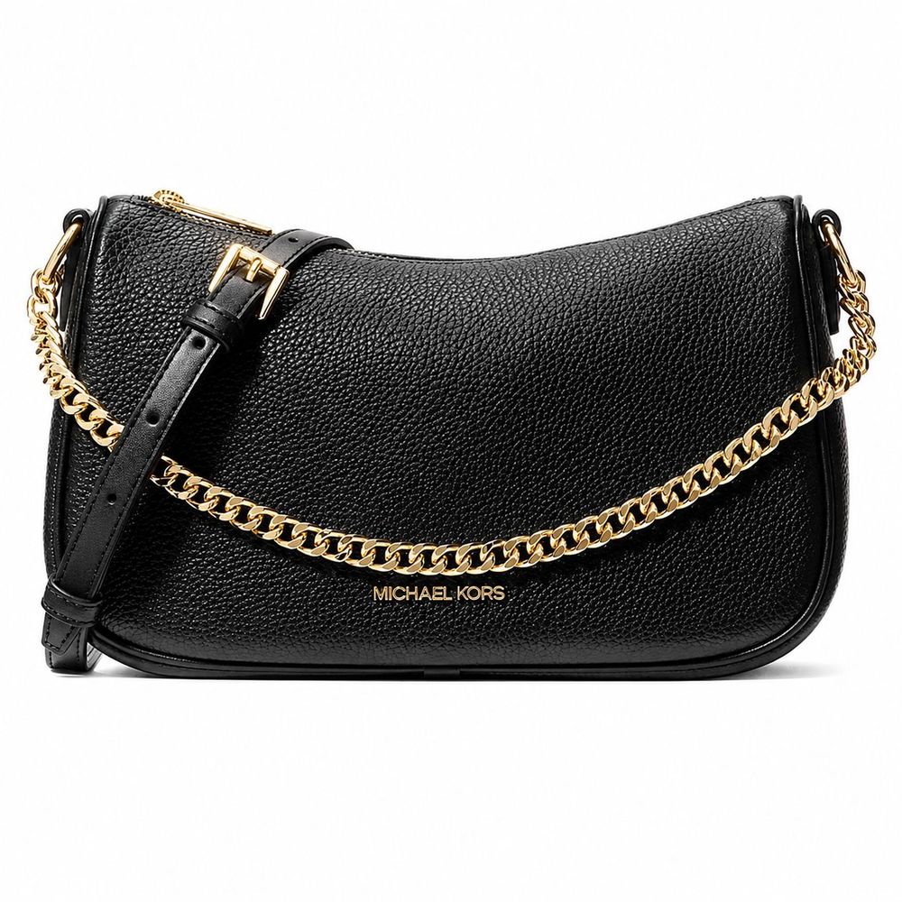 Michael Kors Black Leather Shoulder Bag Michael Kors