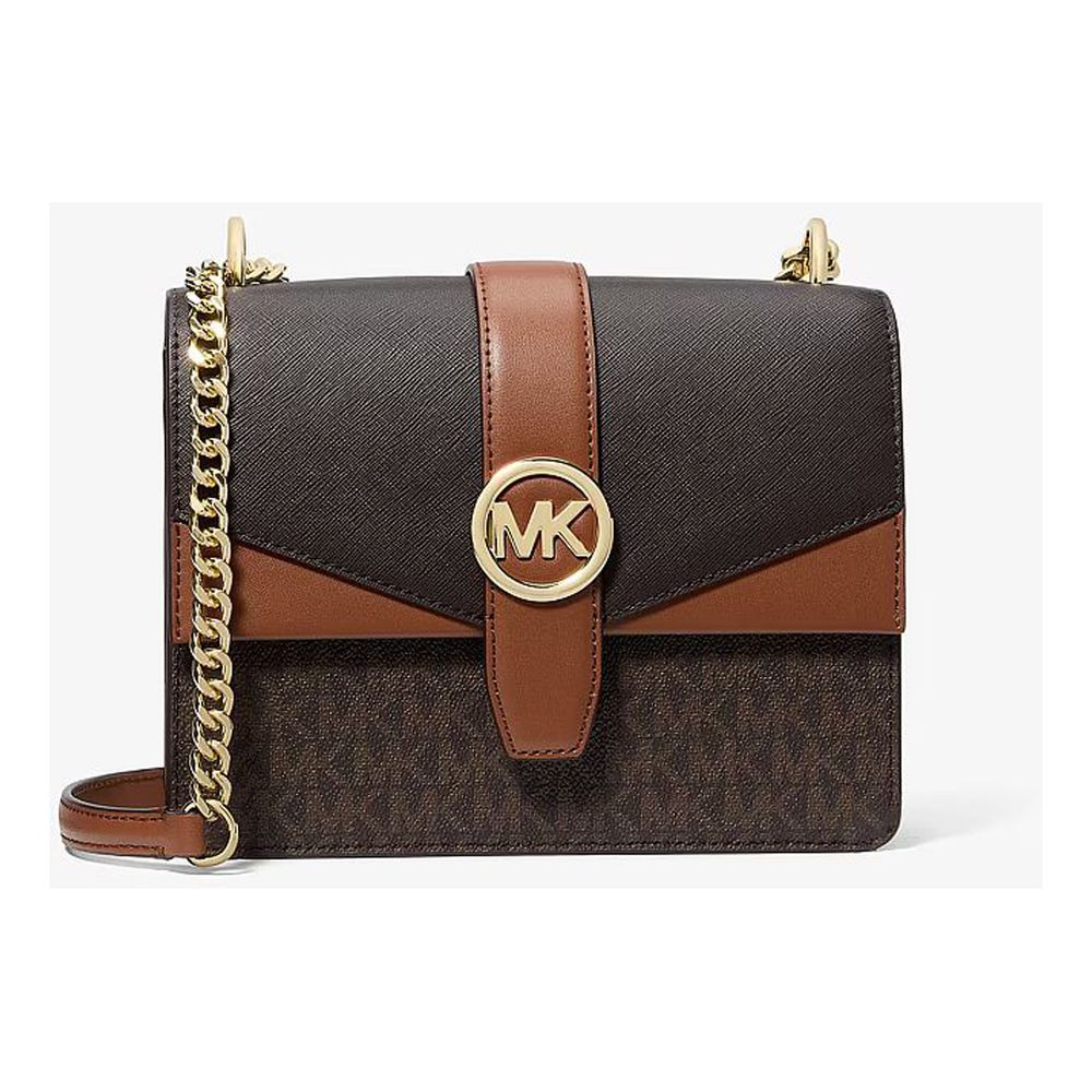 Michael Kors Brown Canvas Crossbody Bag Michael Kors