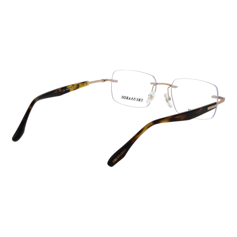 Trussardi Gold Stainless Steel Glasses (Frames) Trussardi