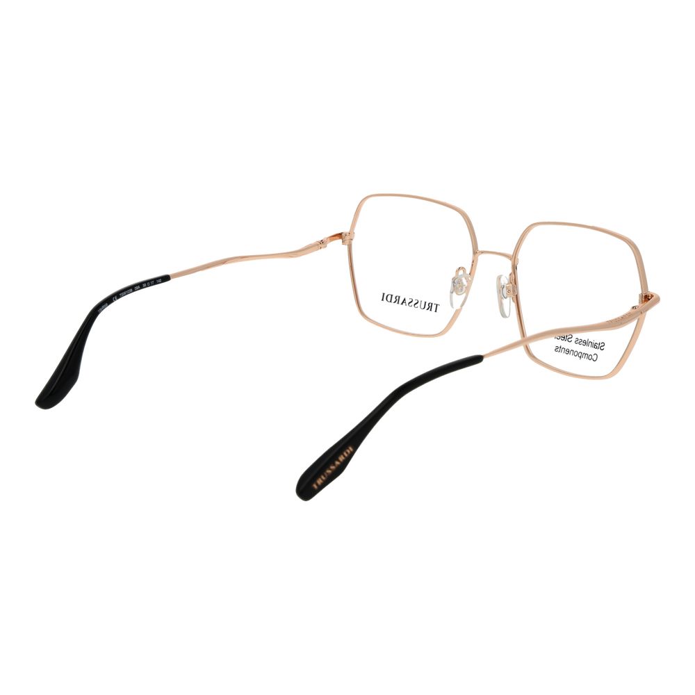Trussardi Black Stainless Steel Glasses (Frames) Trussardi