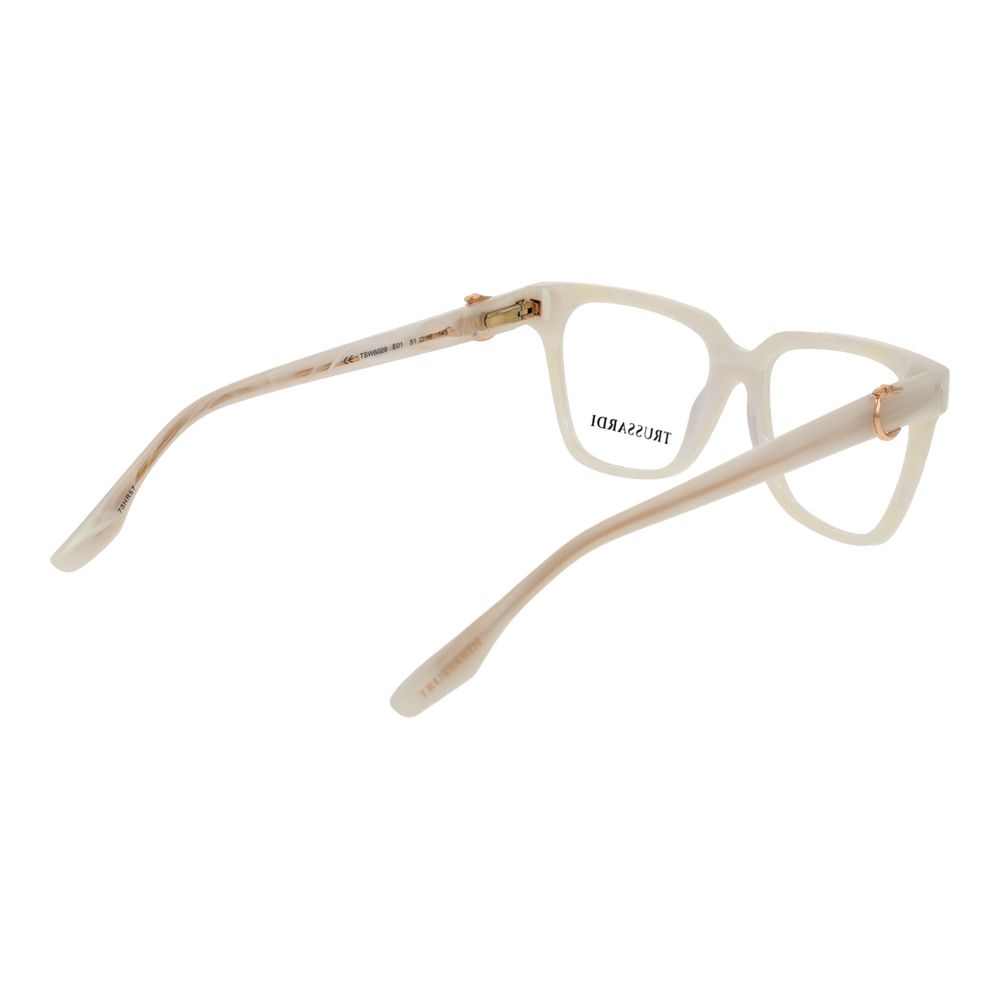 Trussardi White Acetate Glasses (Frames) Trussardi