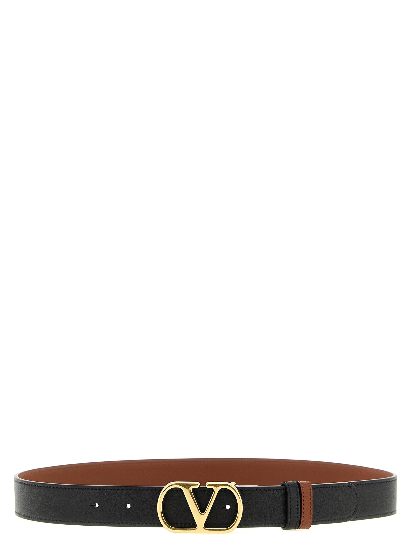 Valentino Garavani Black Calfskin Regular Belt Valentino Garavani