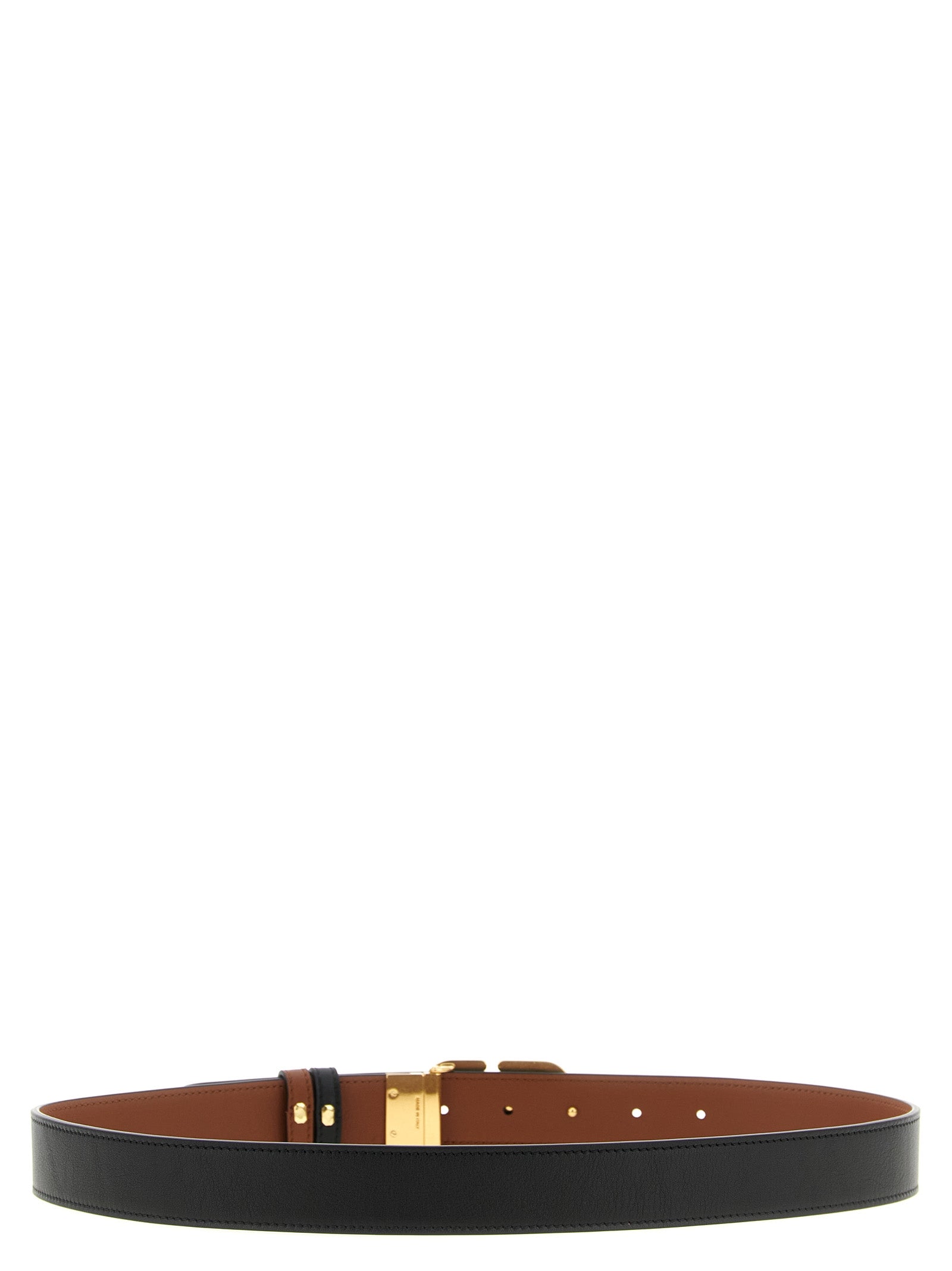 Valentino Garavani Black Calfskin Regular Belt Valentino Garavani