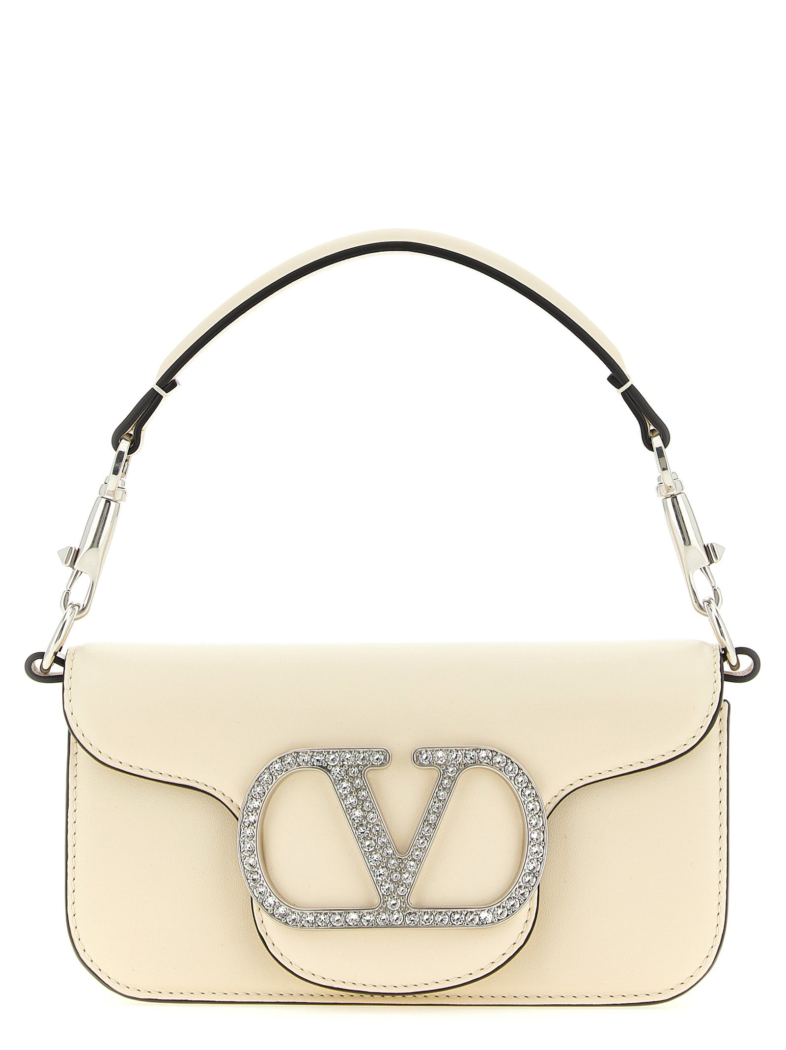 Valentino Garavani White Calfskin Shoulder Bag Valentino Garavani