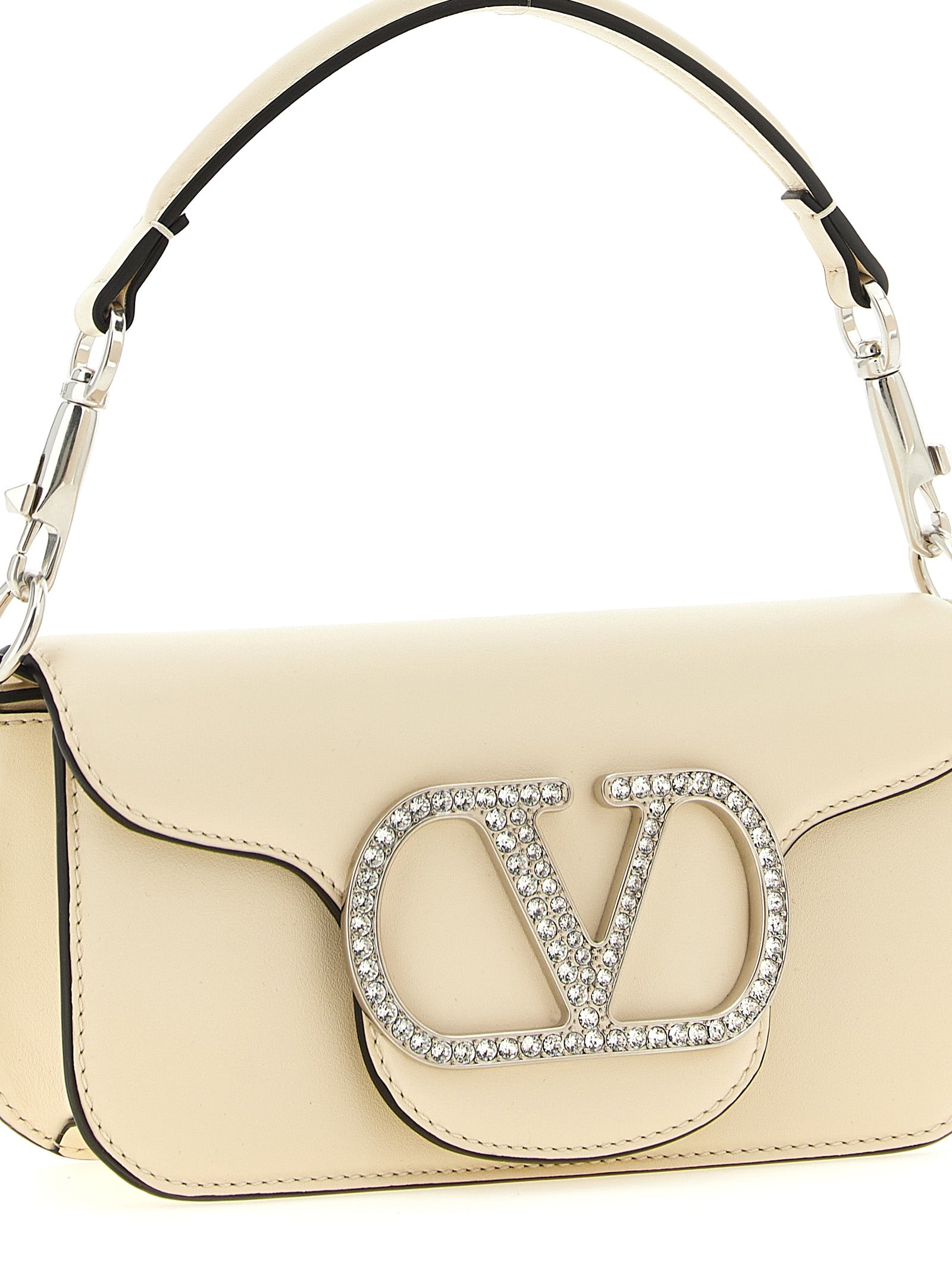Valentino Garavani White Calfskin Shoulder Bag Valentino Garavani